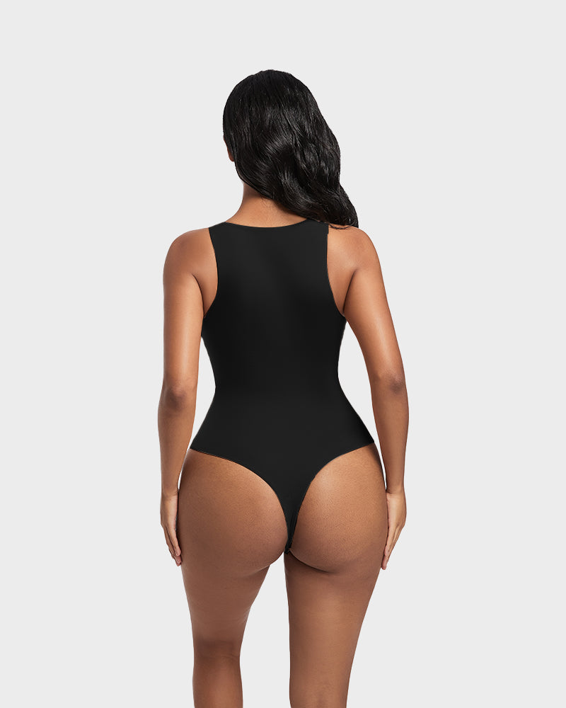 Elegance Sculpt Seamless Halter Neck Thong Bodysuit