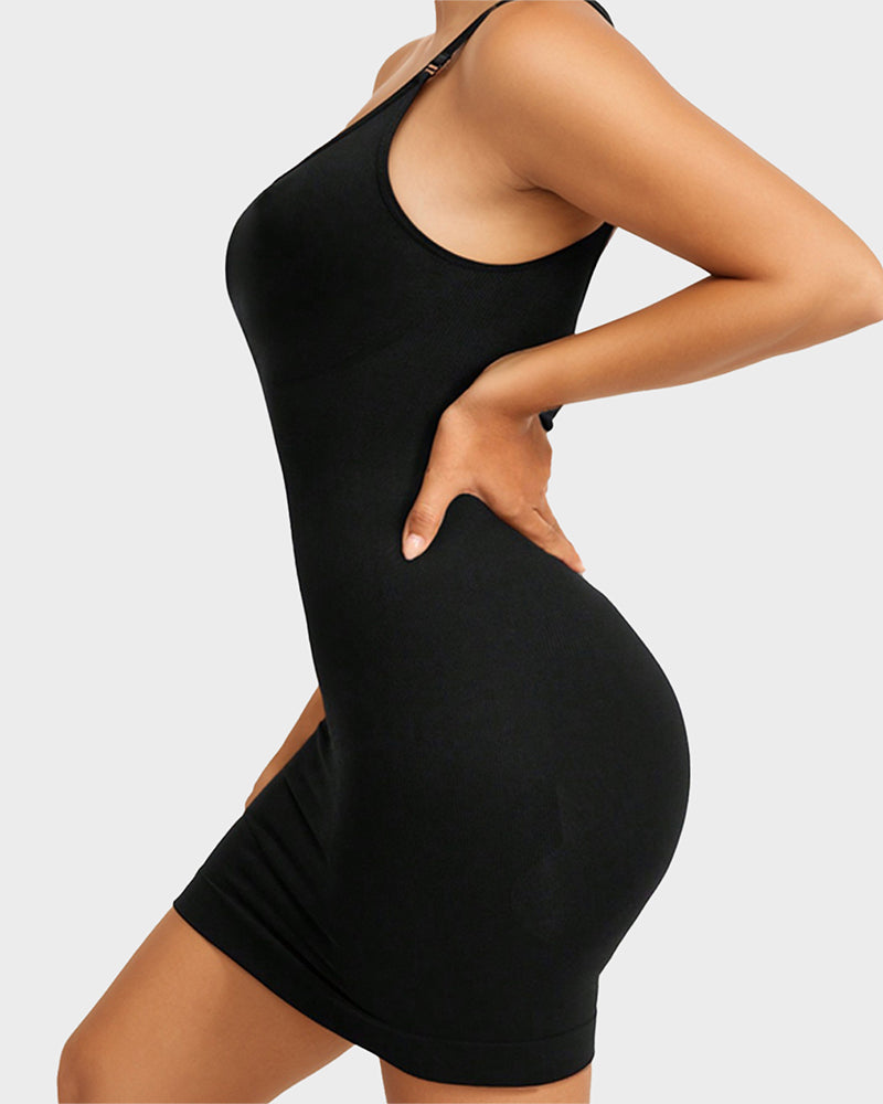 Nahtloses Bauchkontrolle Formkleid