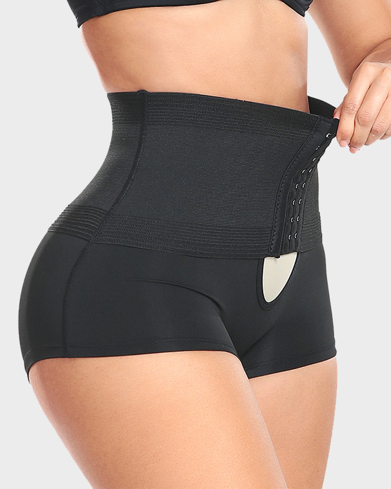 Hochtaillierte Bauchweg Shaping Boyshort Panty