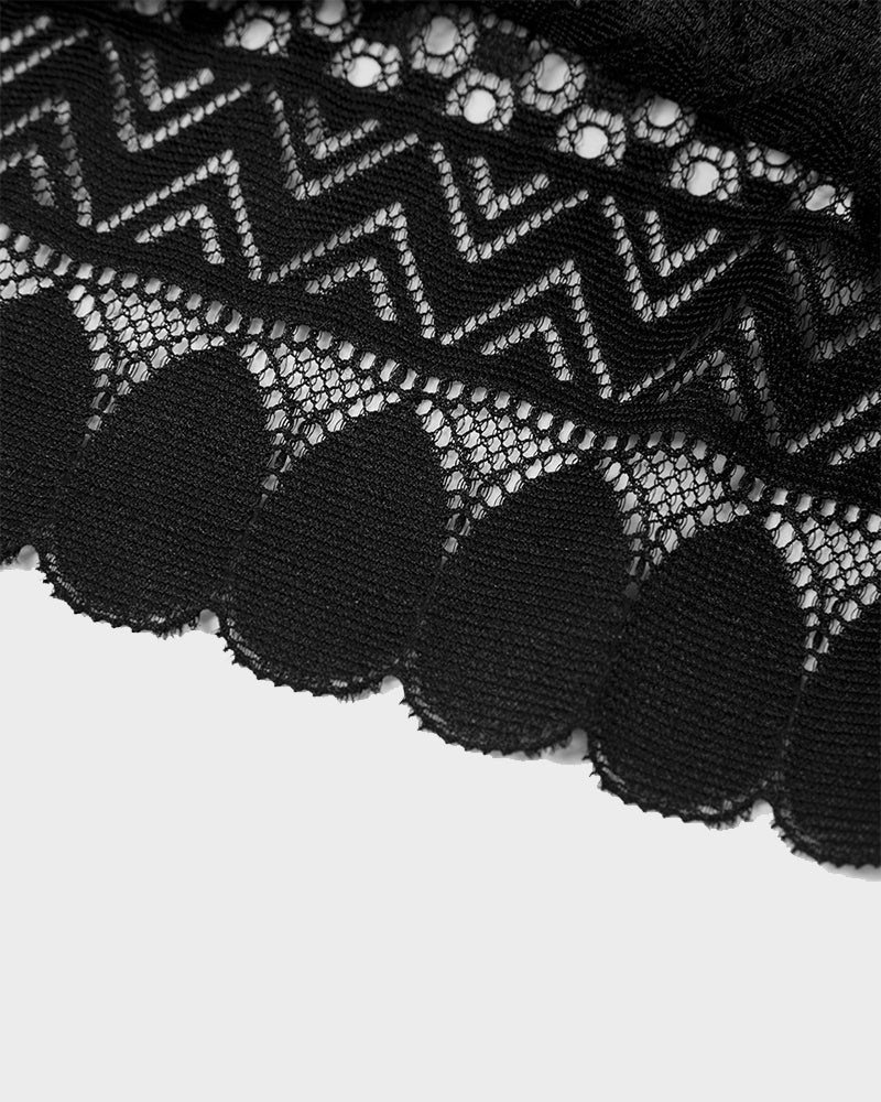 Hohe Taille Spitzen-Mesh Bauchkontrolle Formende Lange Slip
