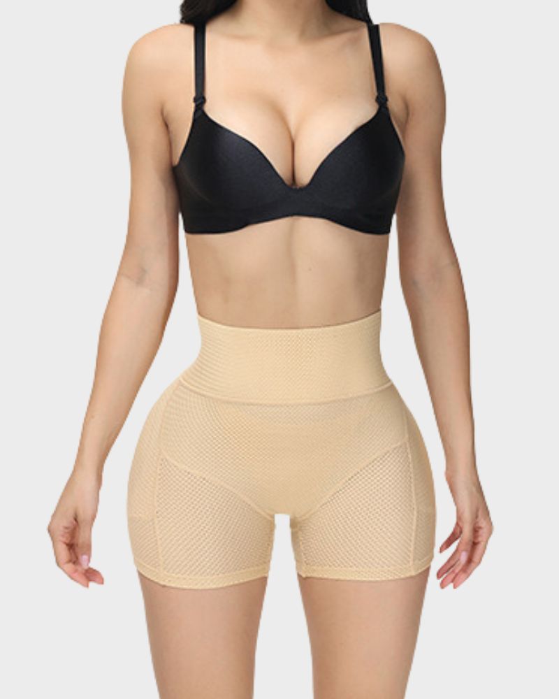 Hochtaillierte nahtlose formende Shorts mit Po-Formung