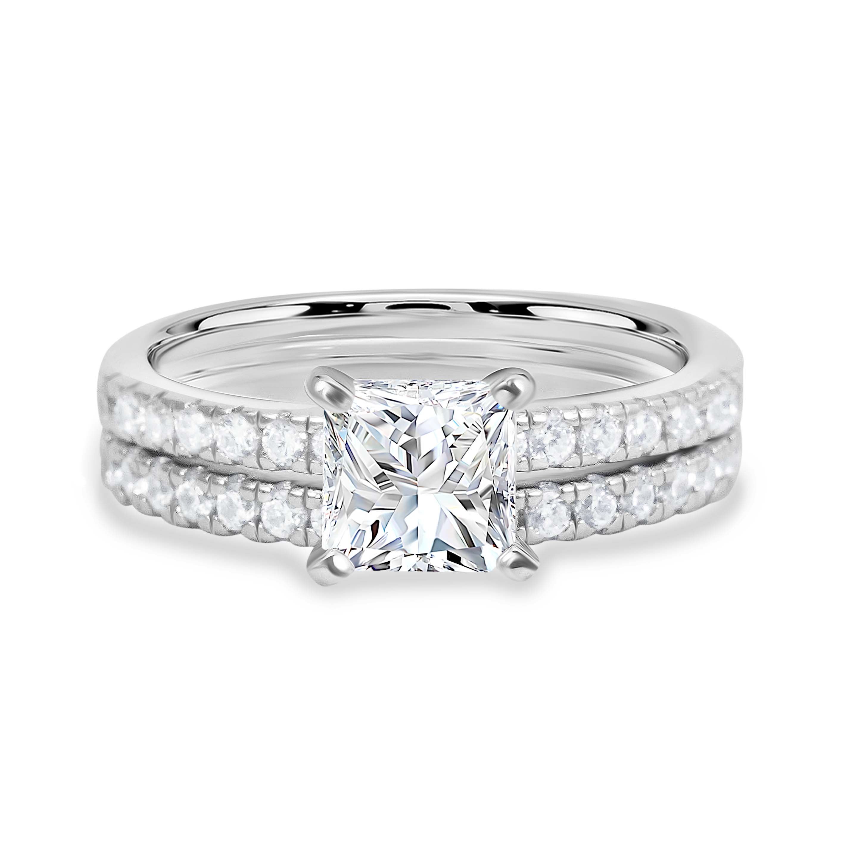 Luminous Promise Moissanite Verlobungsring Set