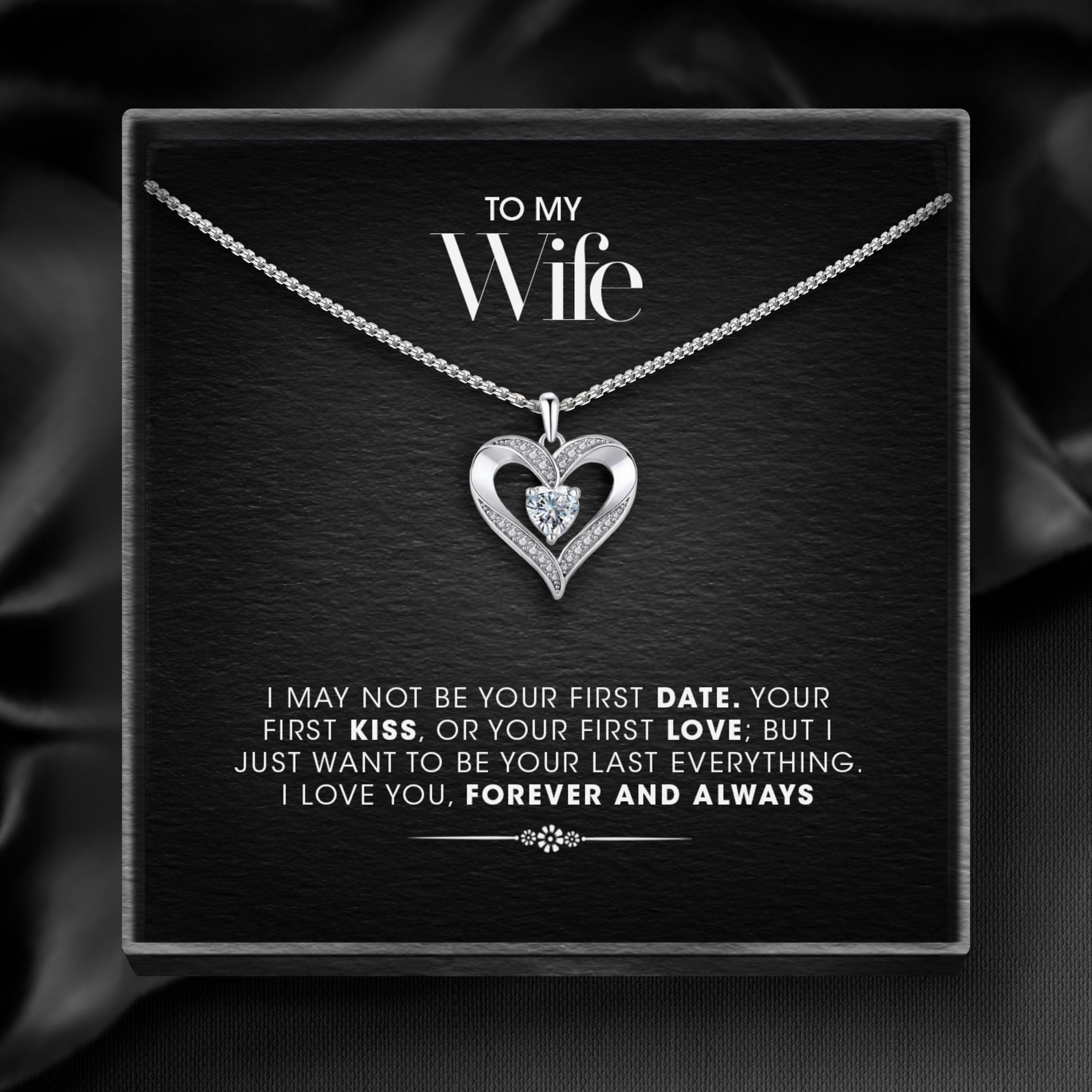To my Wife Heart Necklace