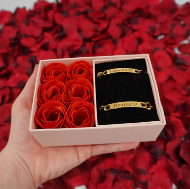 Paar Gravierte Armband Set