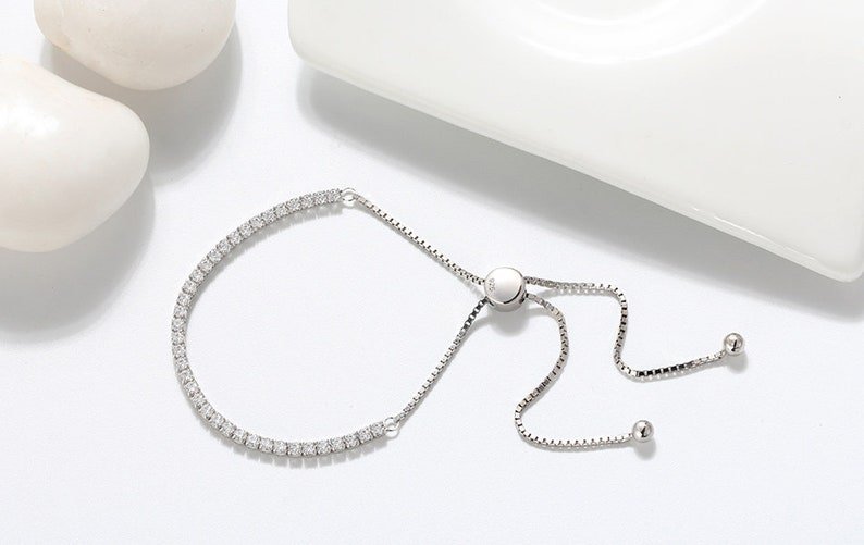 Crystal Adjustable Tennis Bracelet - UnfoldSerenity