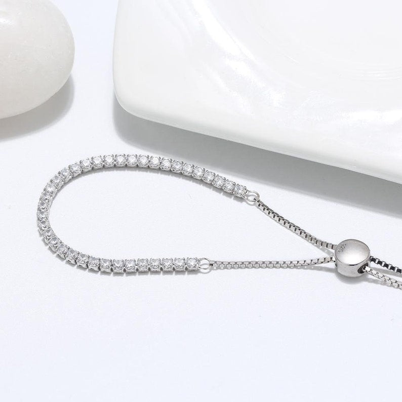 Crystal Adjustable Tennis Bracelet - UnfoldSerenity