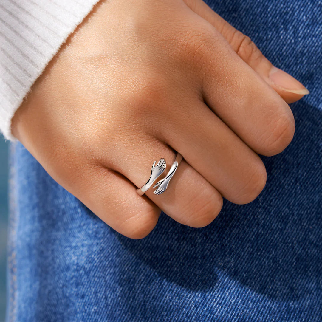 Sterling Silber Hug Ring
