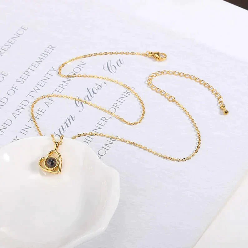 Personalized Photo Projection Necklace - UnfoldSerenity