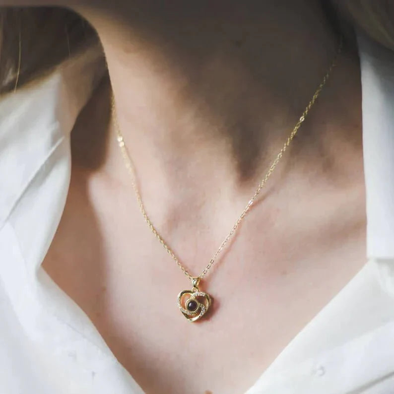 Personalized Photo Projection Necklace - UnfoldSerenity