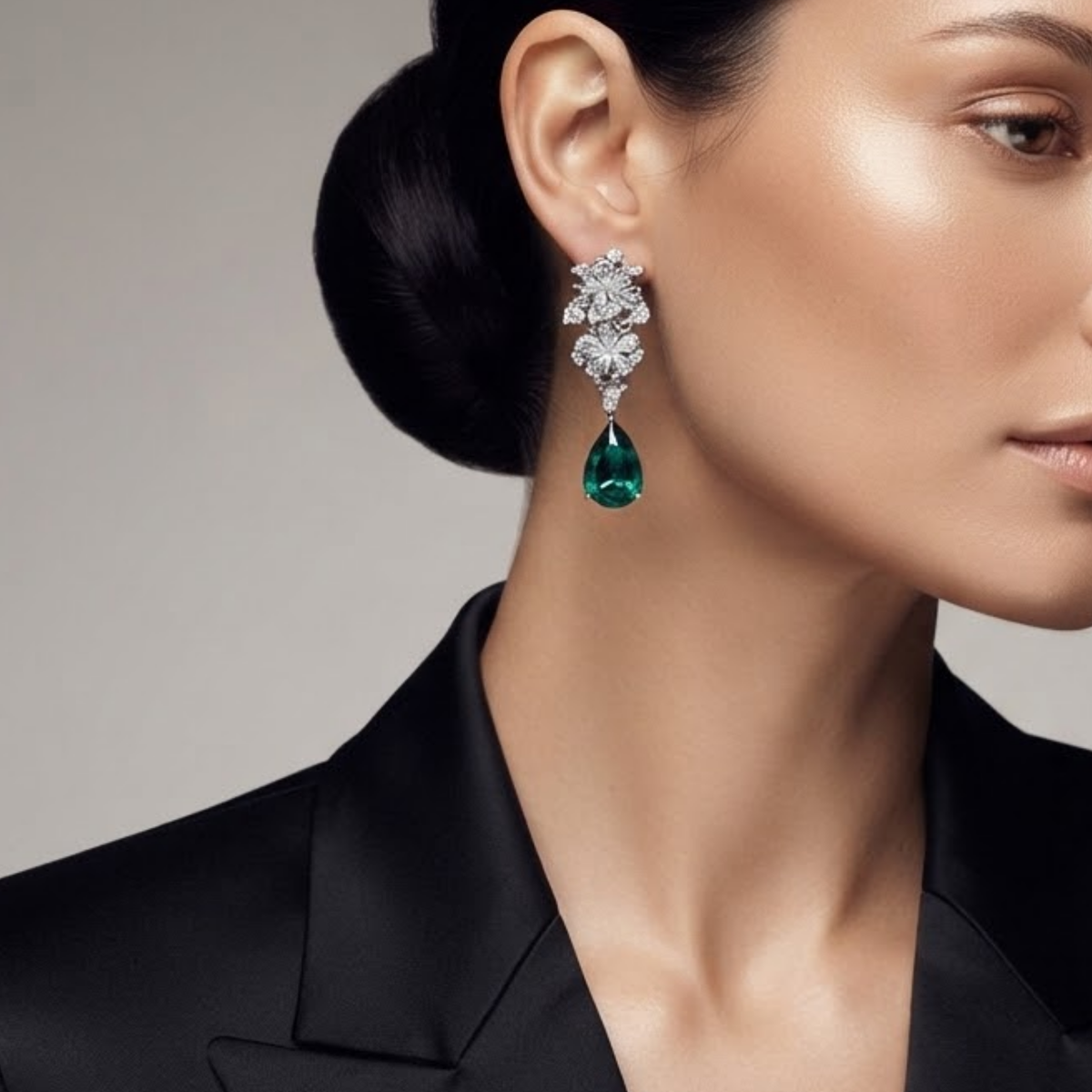 Ermiea Emerald Drop Earrings