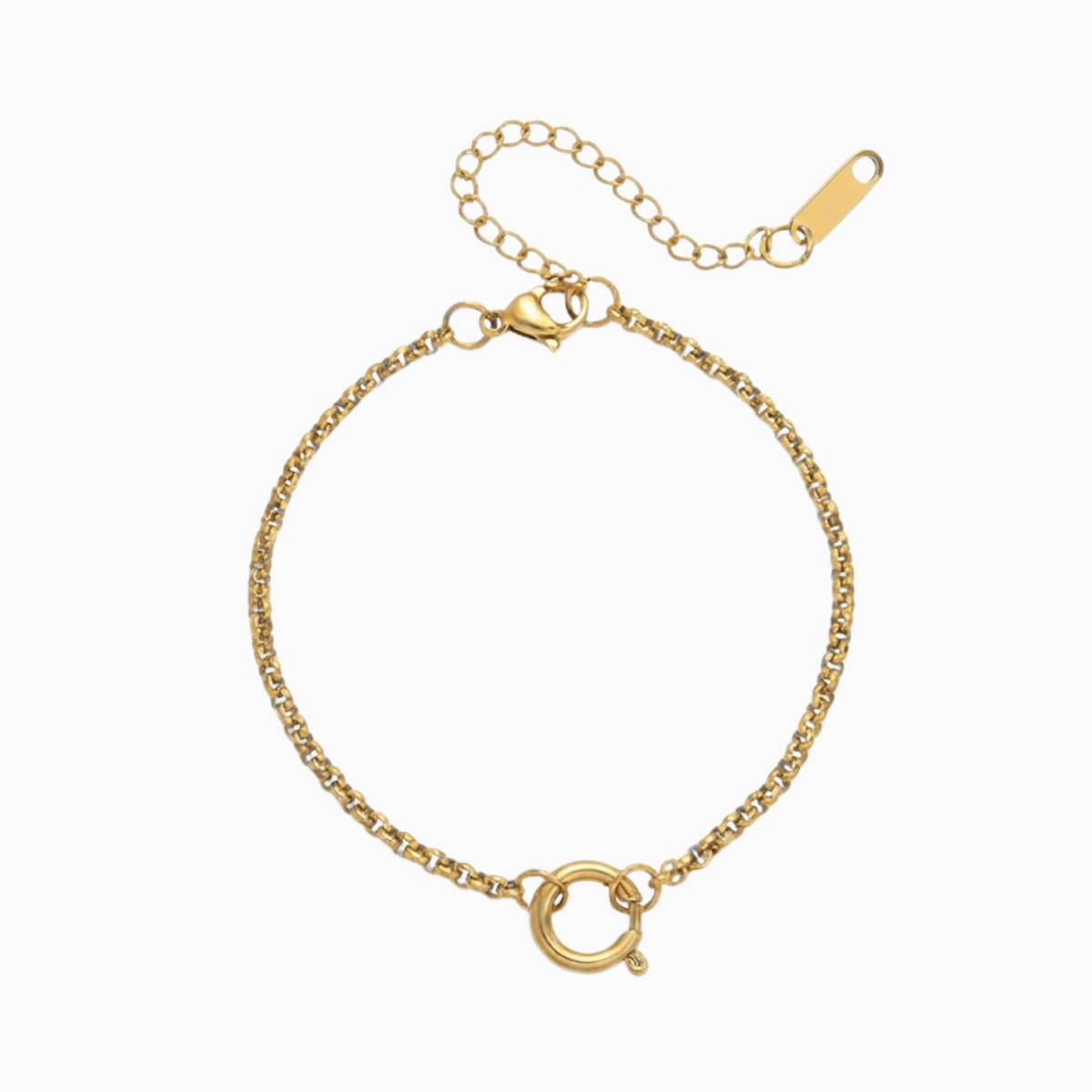 Armbänder - Goldenes Ankerkettenarmband