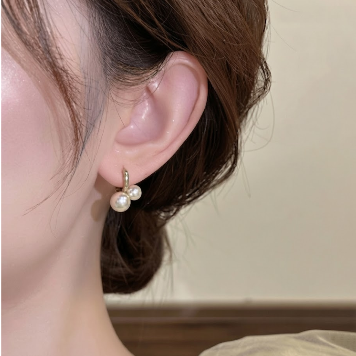 Lovina Double Pearl Drop Earrings