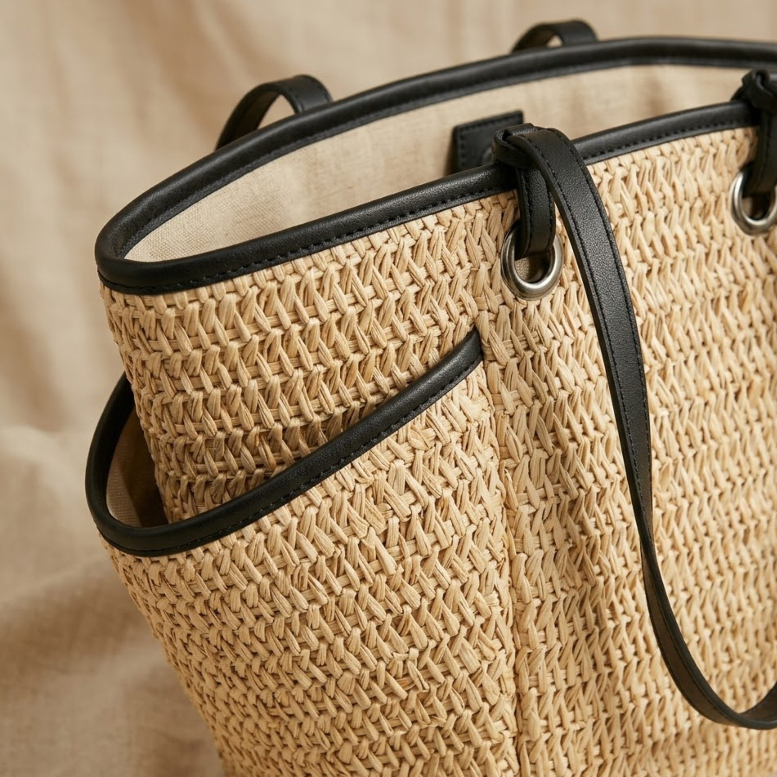 Phoenix Eye Straw Beach Shoulder Bag – Sustainable Bag