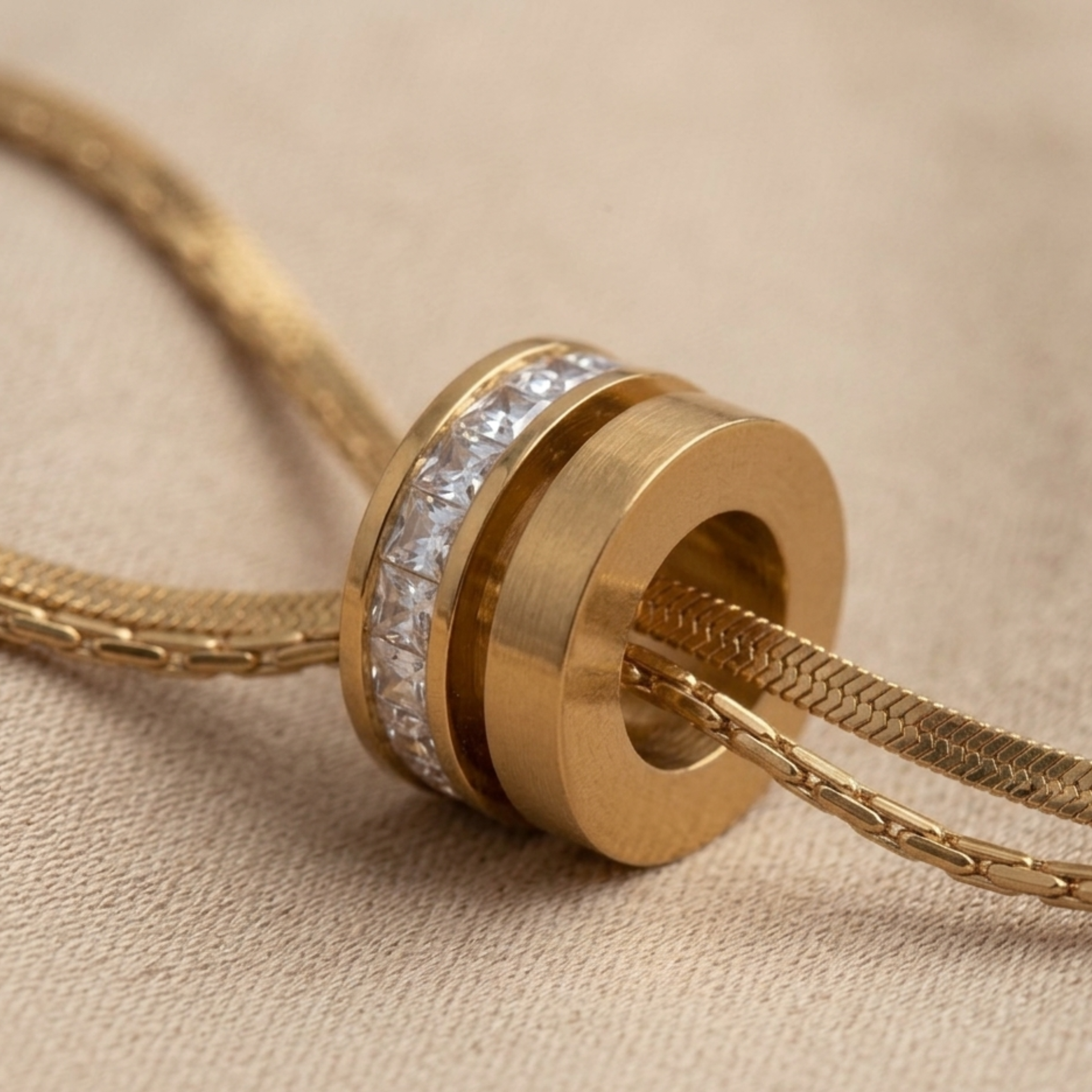 Virelle Gilded Rings Layered Necklace
