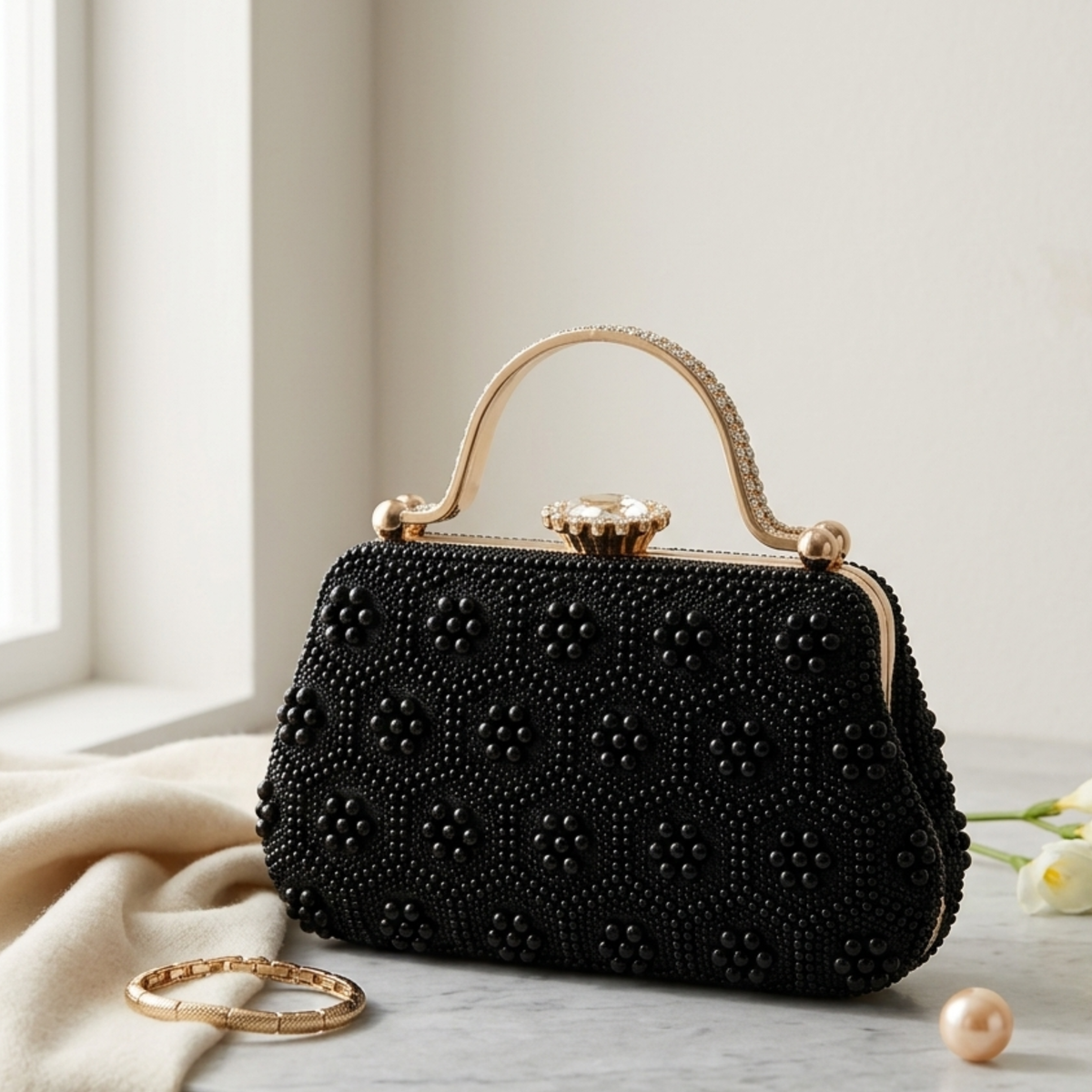 Tierra Pearl Clutch Bag