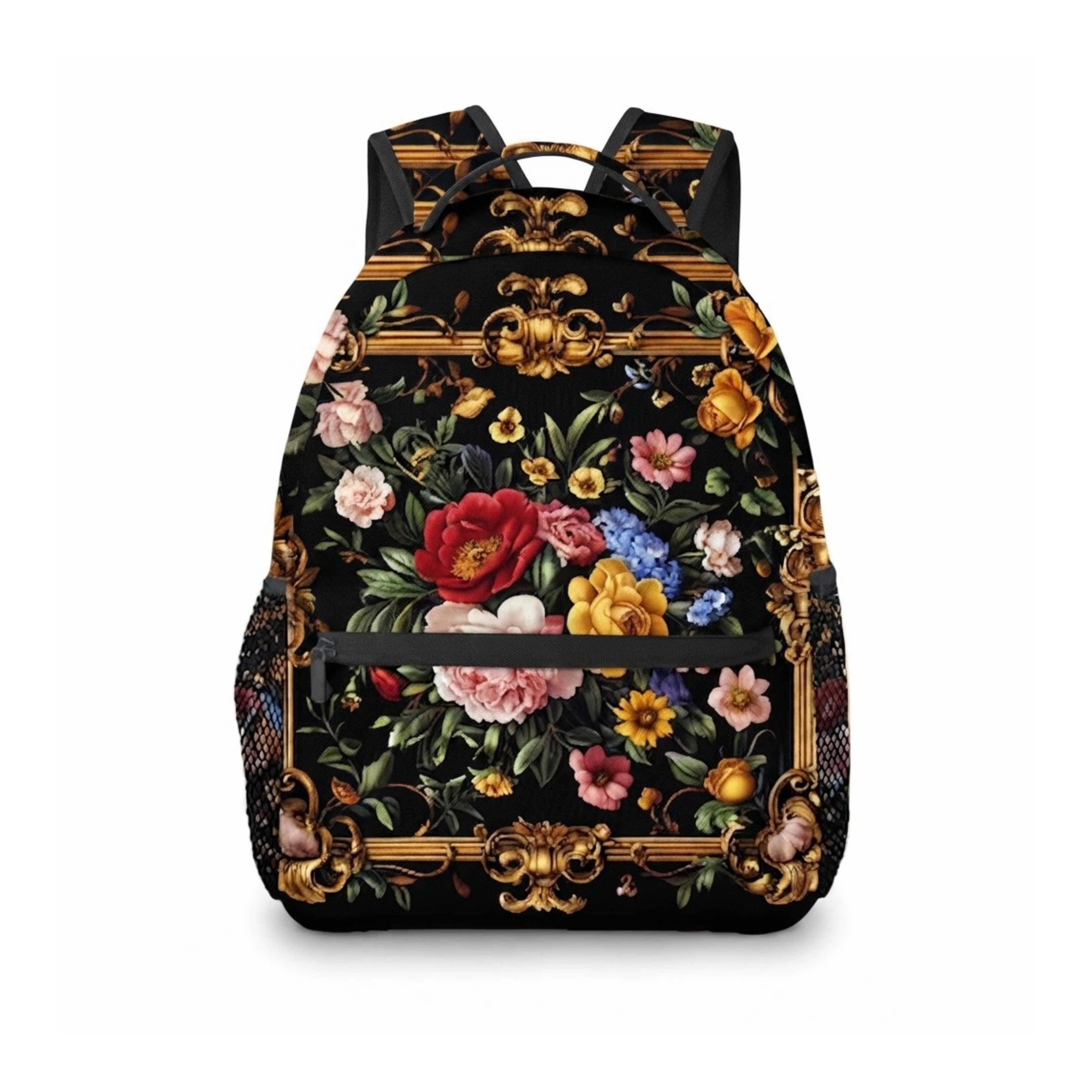 Eleganter Rucksack mit Rosellenblumenmuster