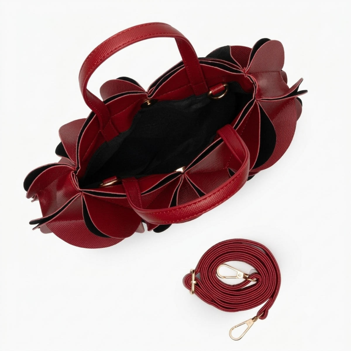 Rosethorne Handtasche aus echtem Leder mit Blumenmuster