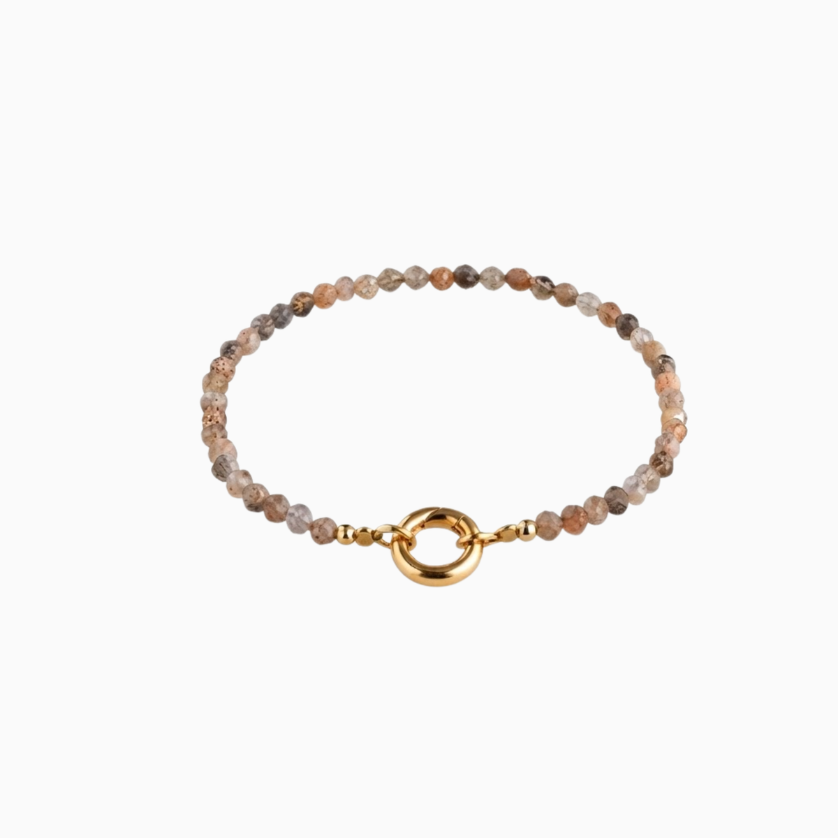 Bracelets - Gold Sunstone Beaded Bracelet