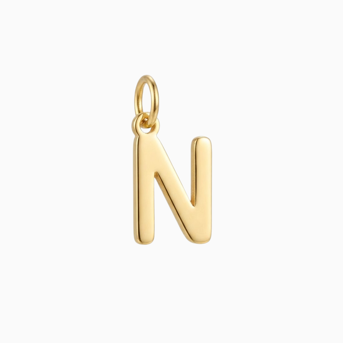 Anhänger - Goldener Buchstabenanhänger N