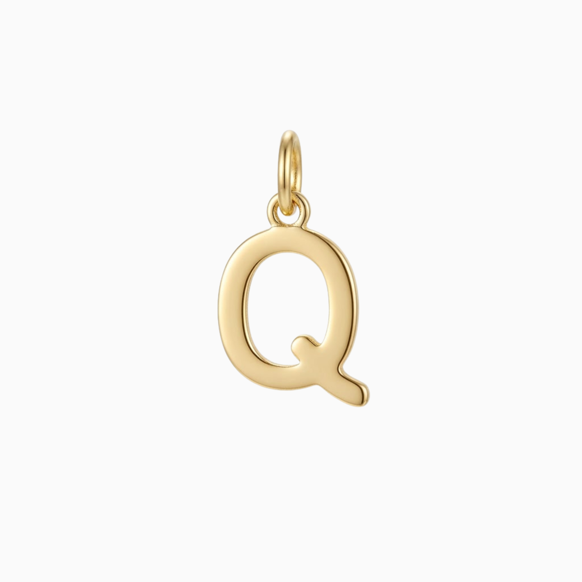 Anhänger - Goldener Buchstabenanhänger Q
