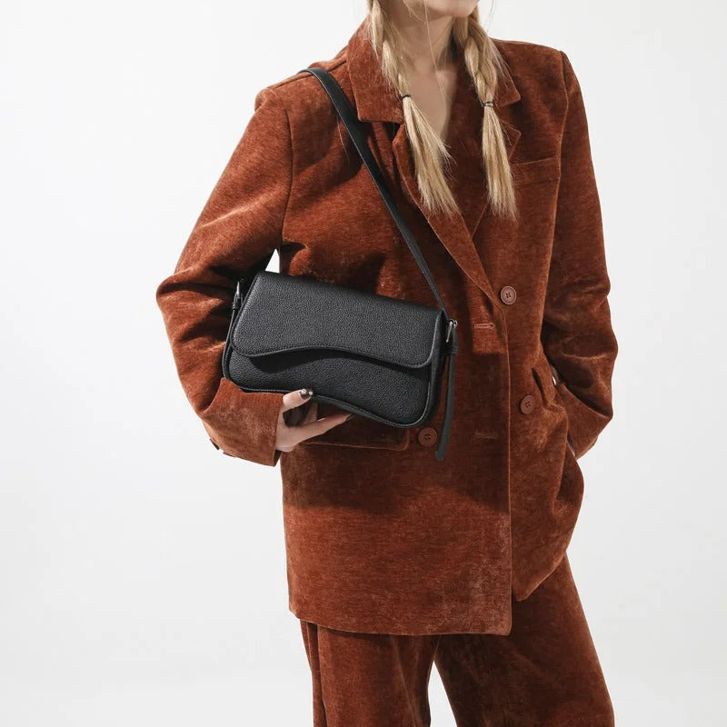 Celestia Curve Baguette Shoulder Bag