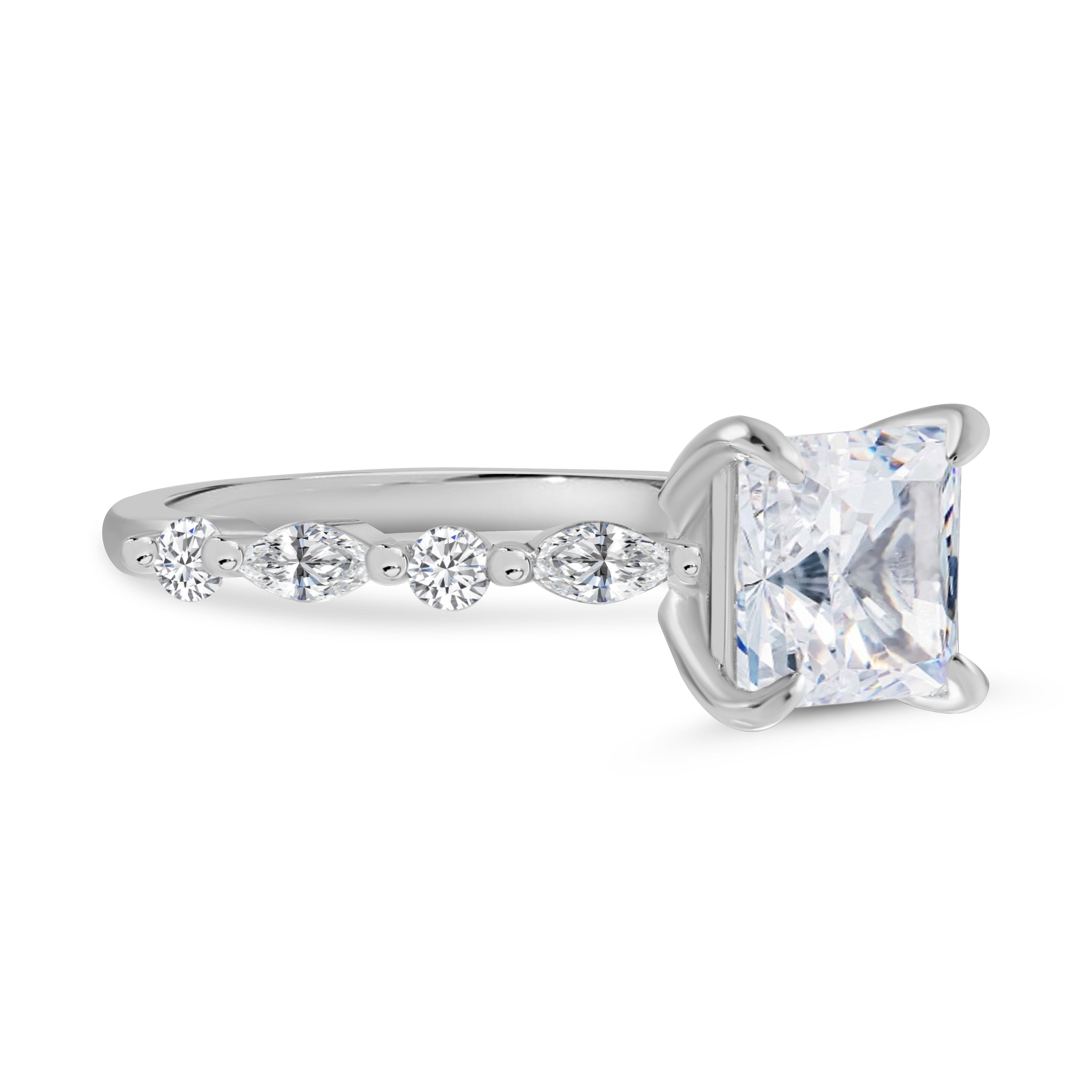 Ewige Gnade Moissanite Verlobungsring aus Sterlingsilber