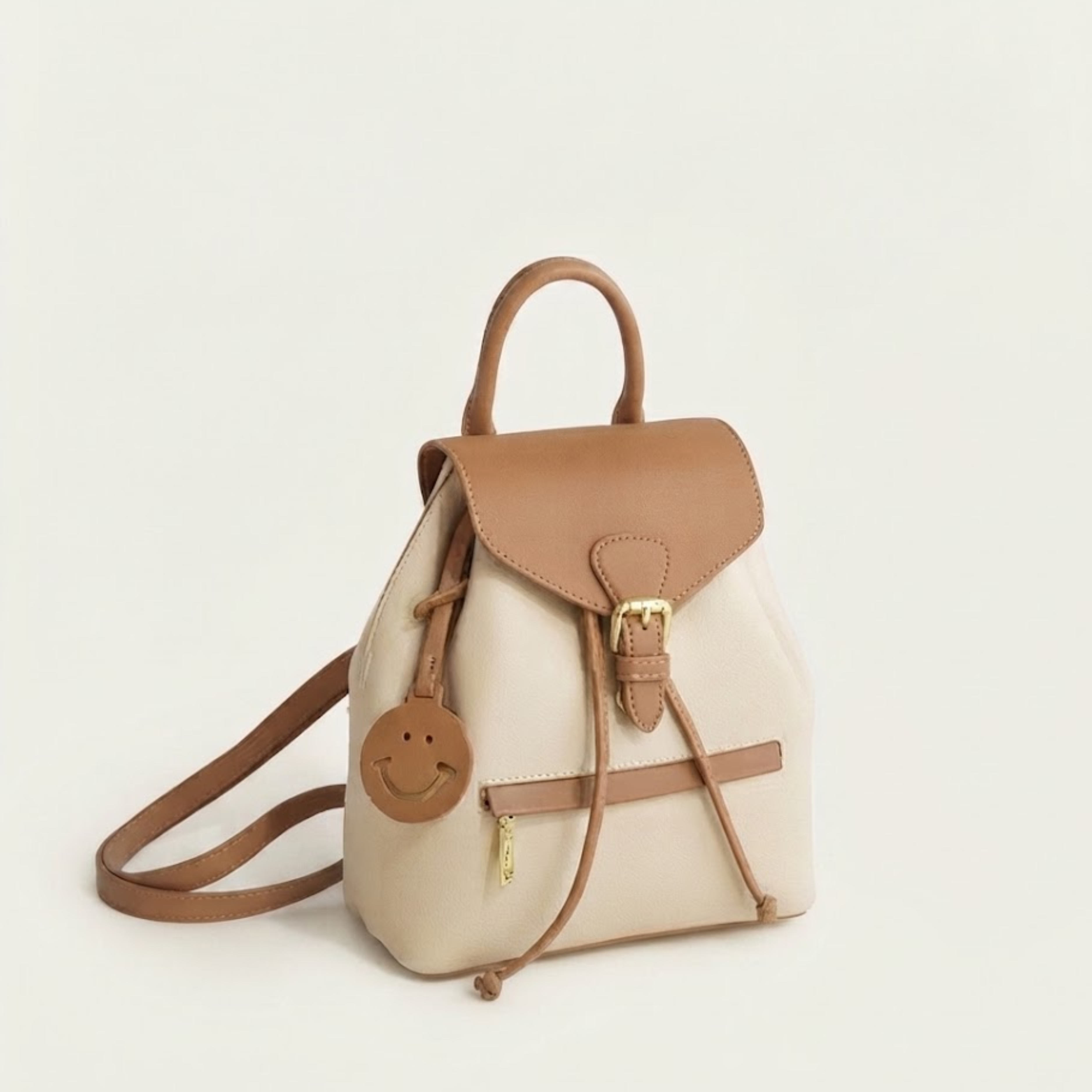 Annie Sunny Smile Two-Tone Leather Backpack