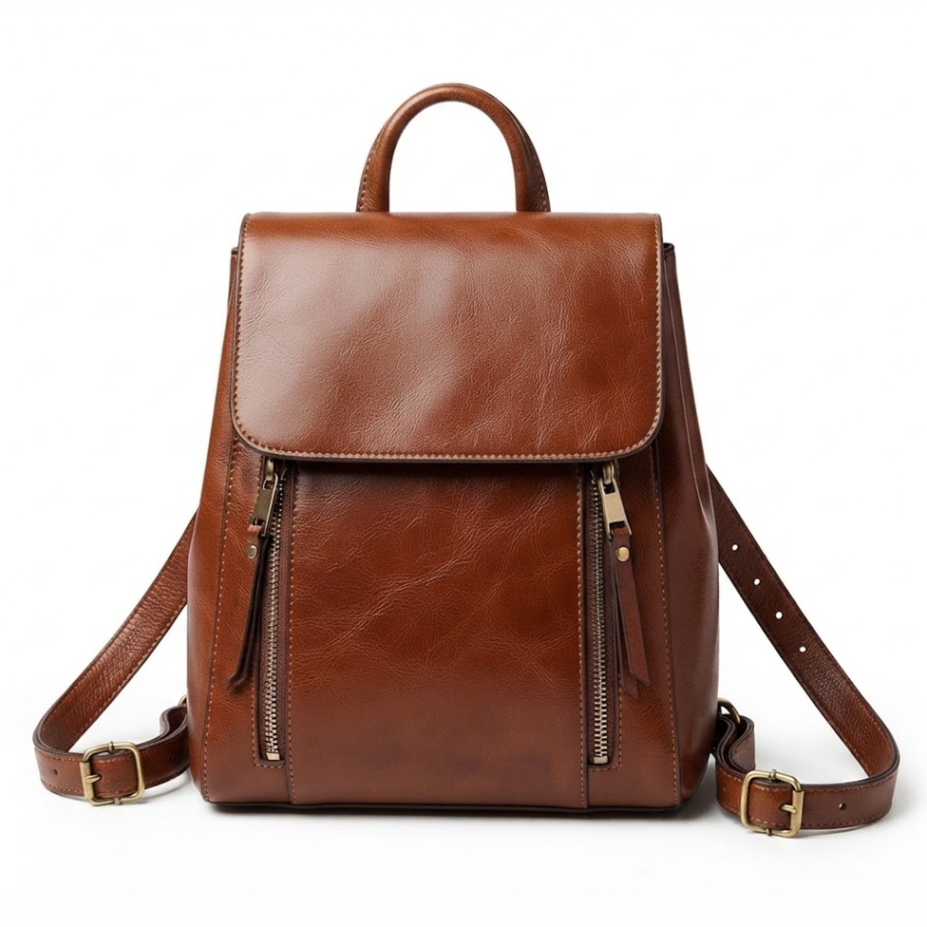 Sypheria Classic Leather Backpack