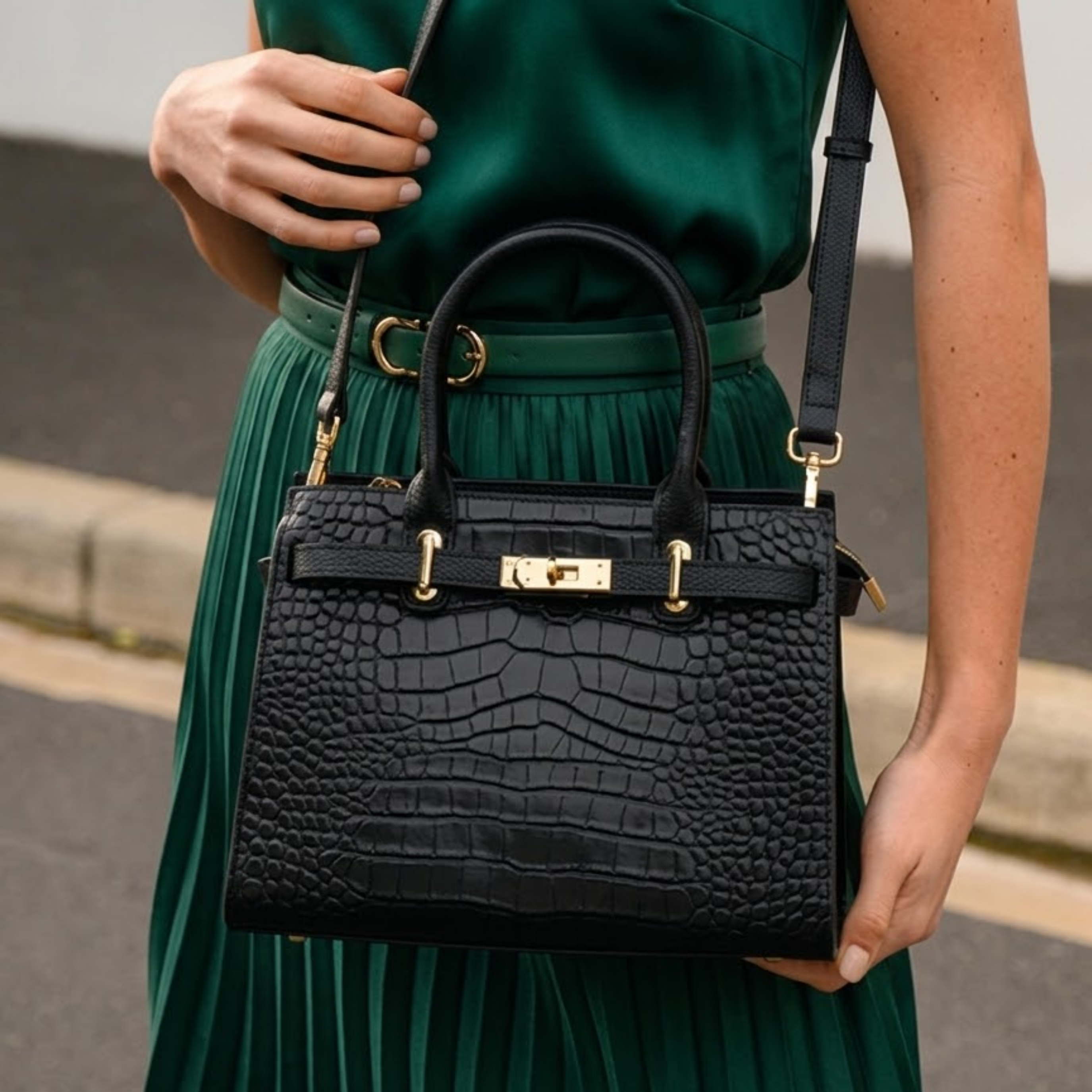 Vionette Echtleder-Handtasche