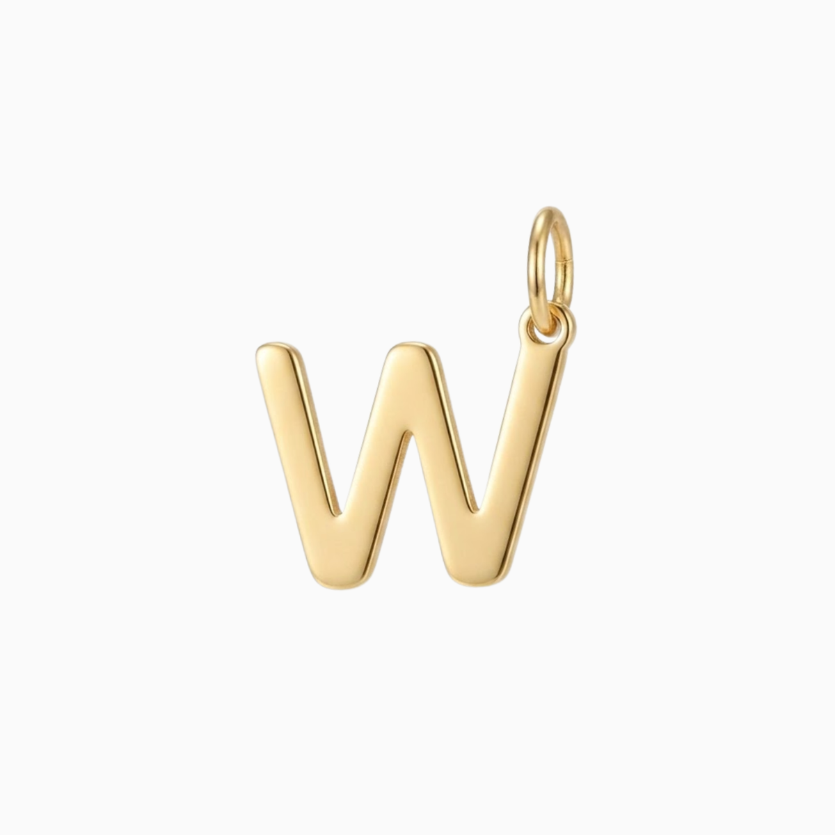 Charms - Gold Initial W Pendant