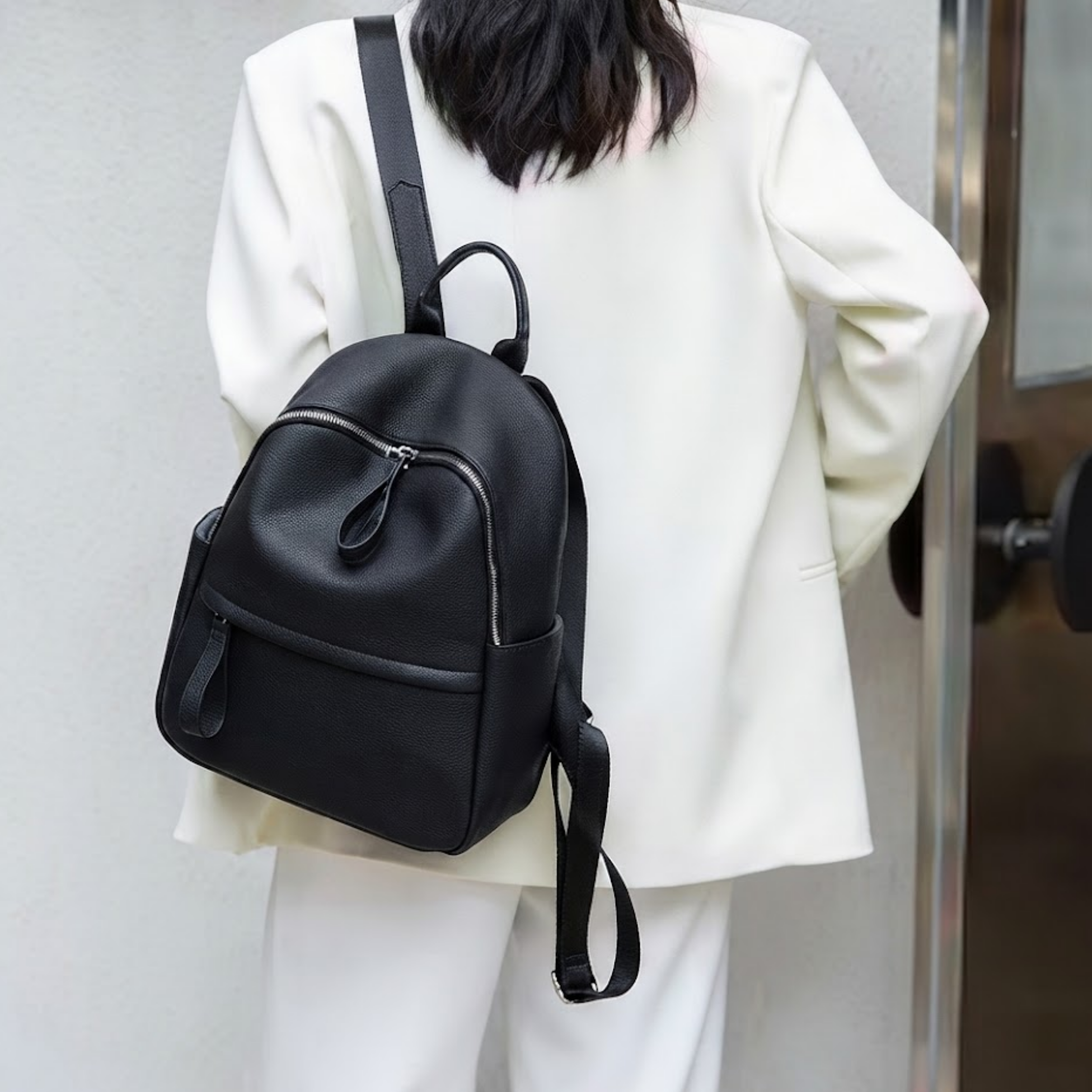 Vivienne klassischer Rucksack aus echtem Leder