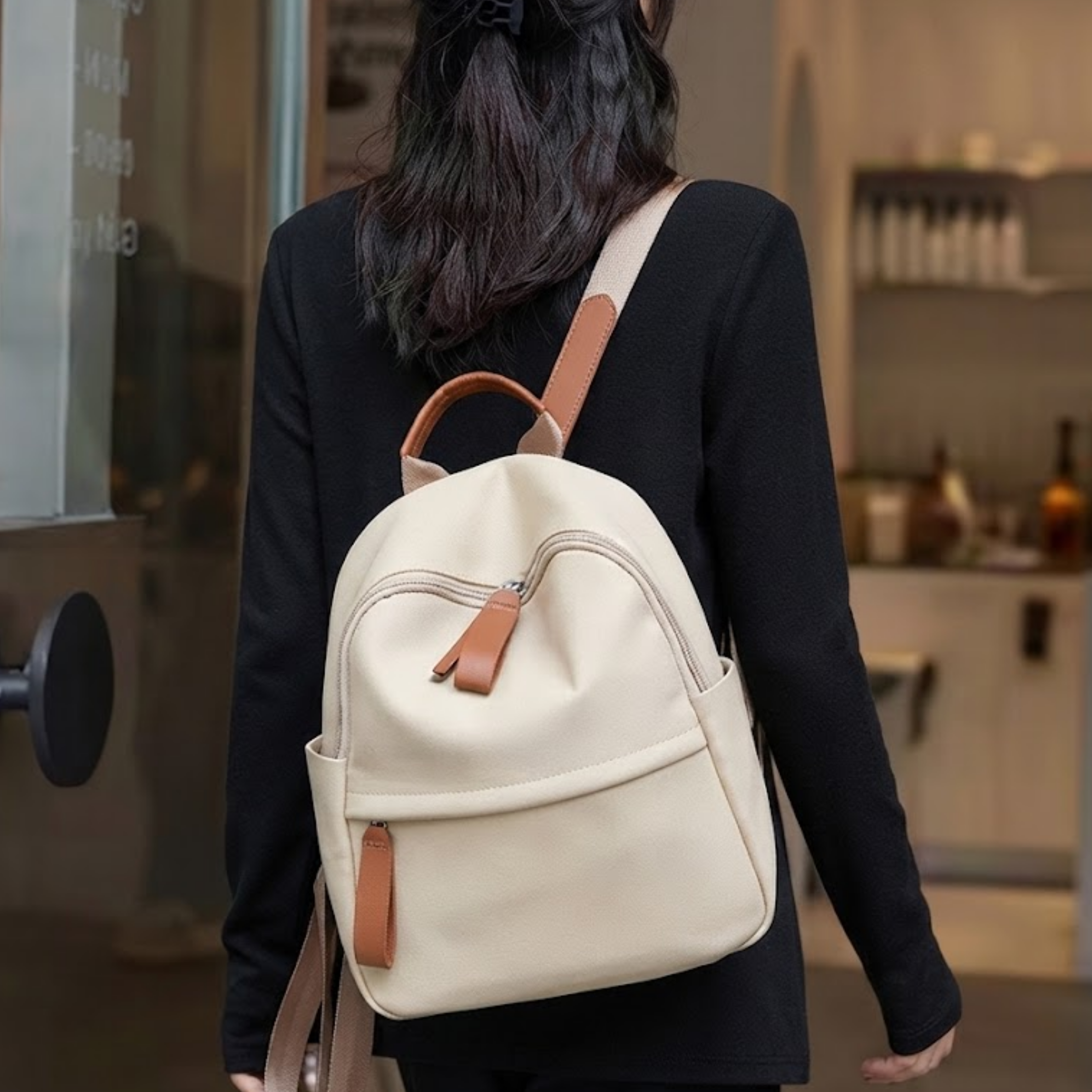 Vivienne klassischer Rucksack aus echtem Leder