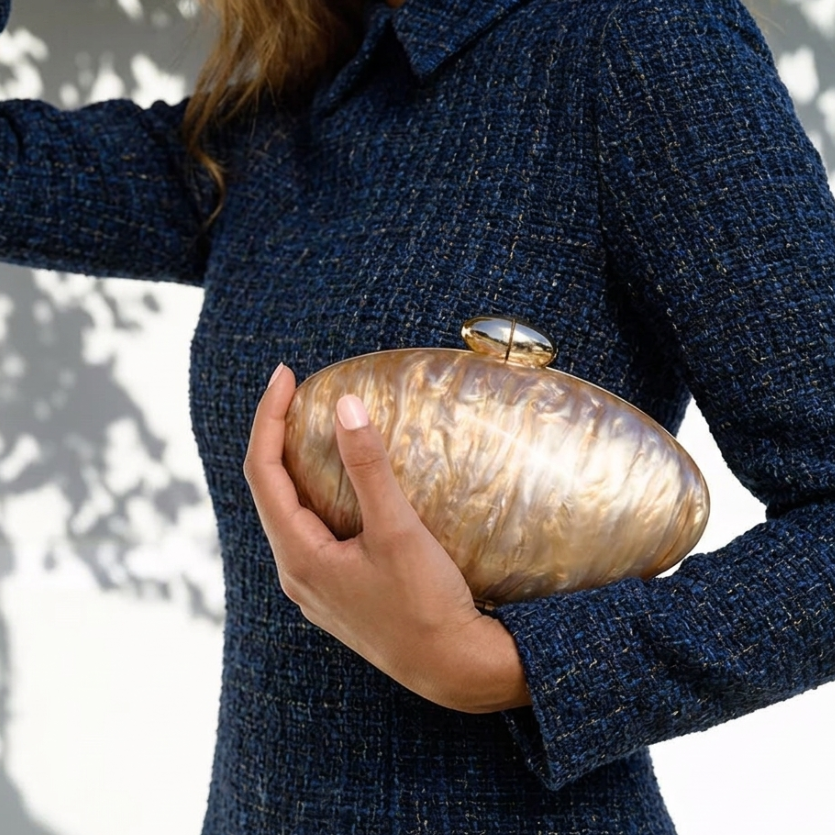 Marina Acryl-Clutch-Tasche