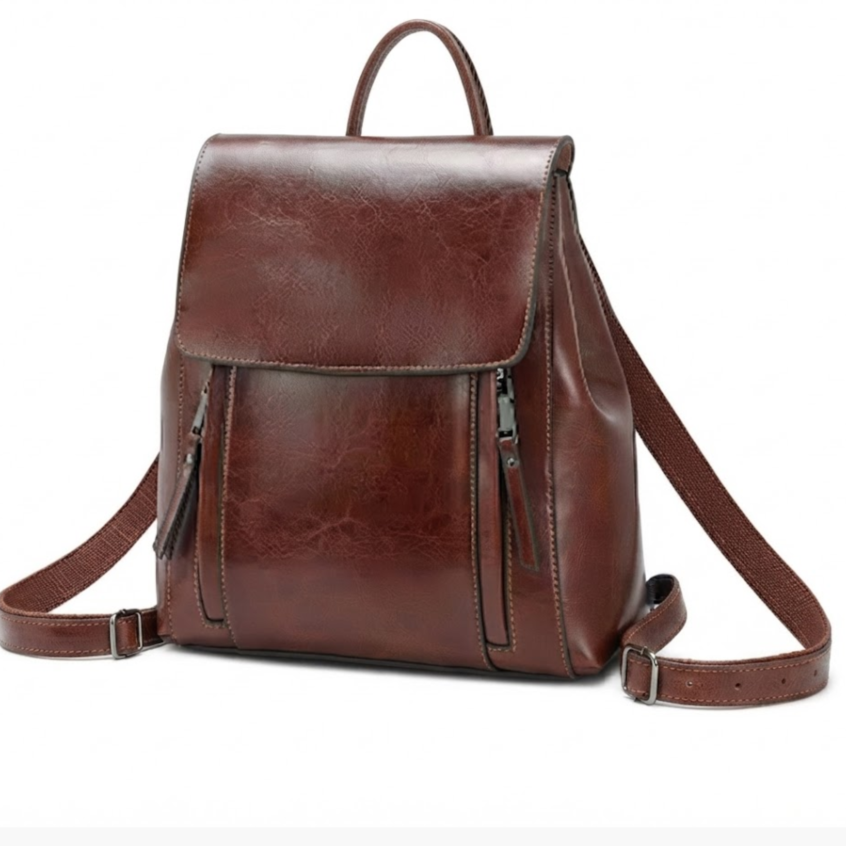 Sypheria Classic Leather Backpack