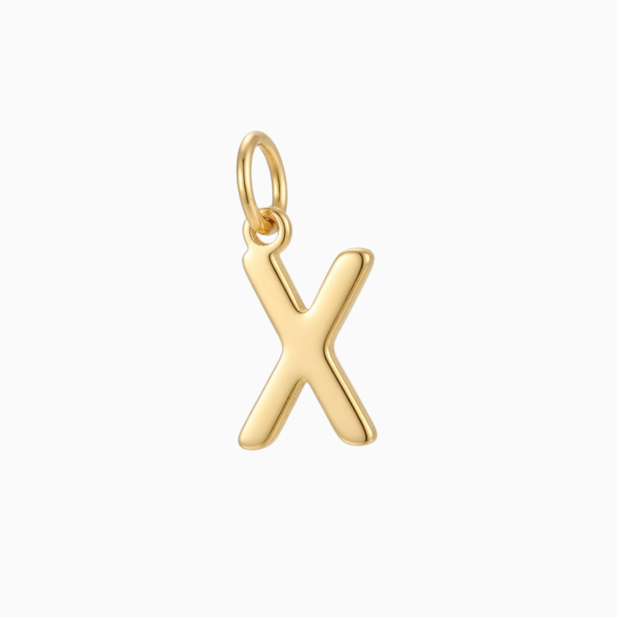 Charms - Gold Initial X Pendant