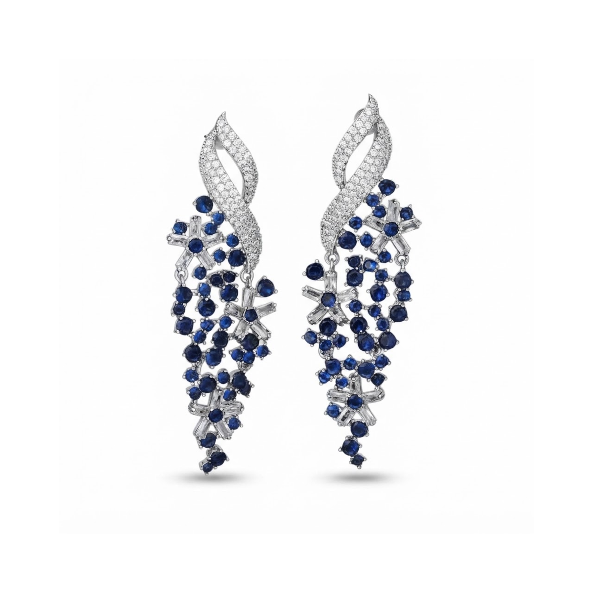 Vanessa Twirling Statement Drop Earrings