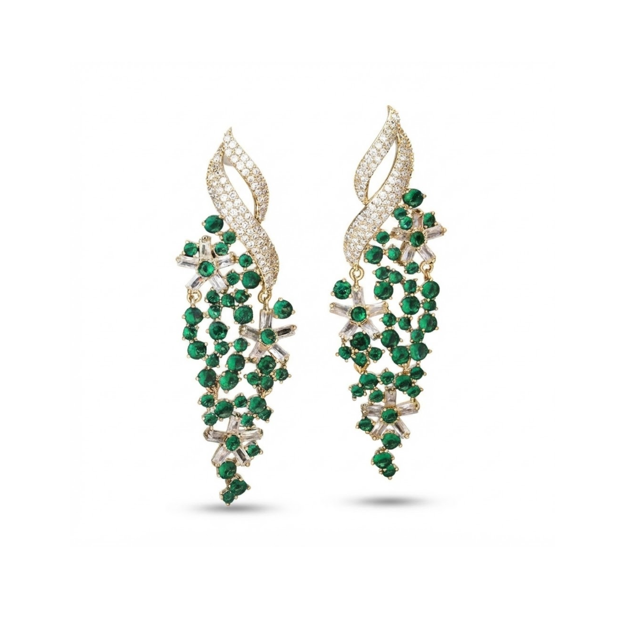 Vanessa Twirling Statement Drop Earrings