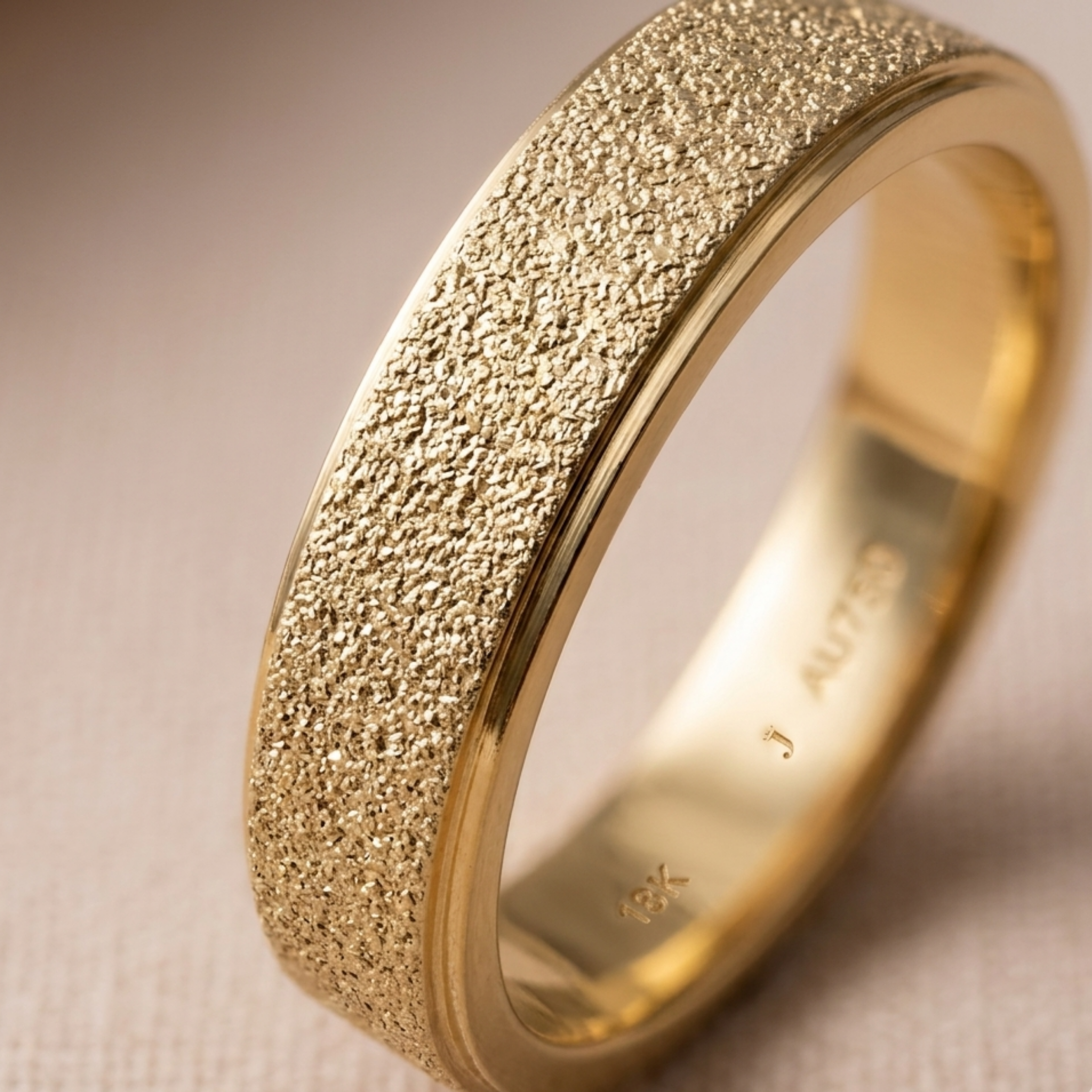 Vibia Brushed Gold Band