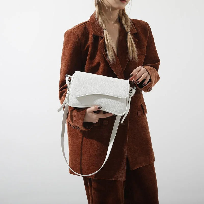 Celestia Curve Baguette Shoulder Bag