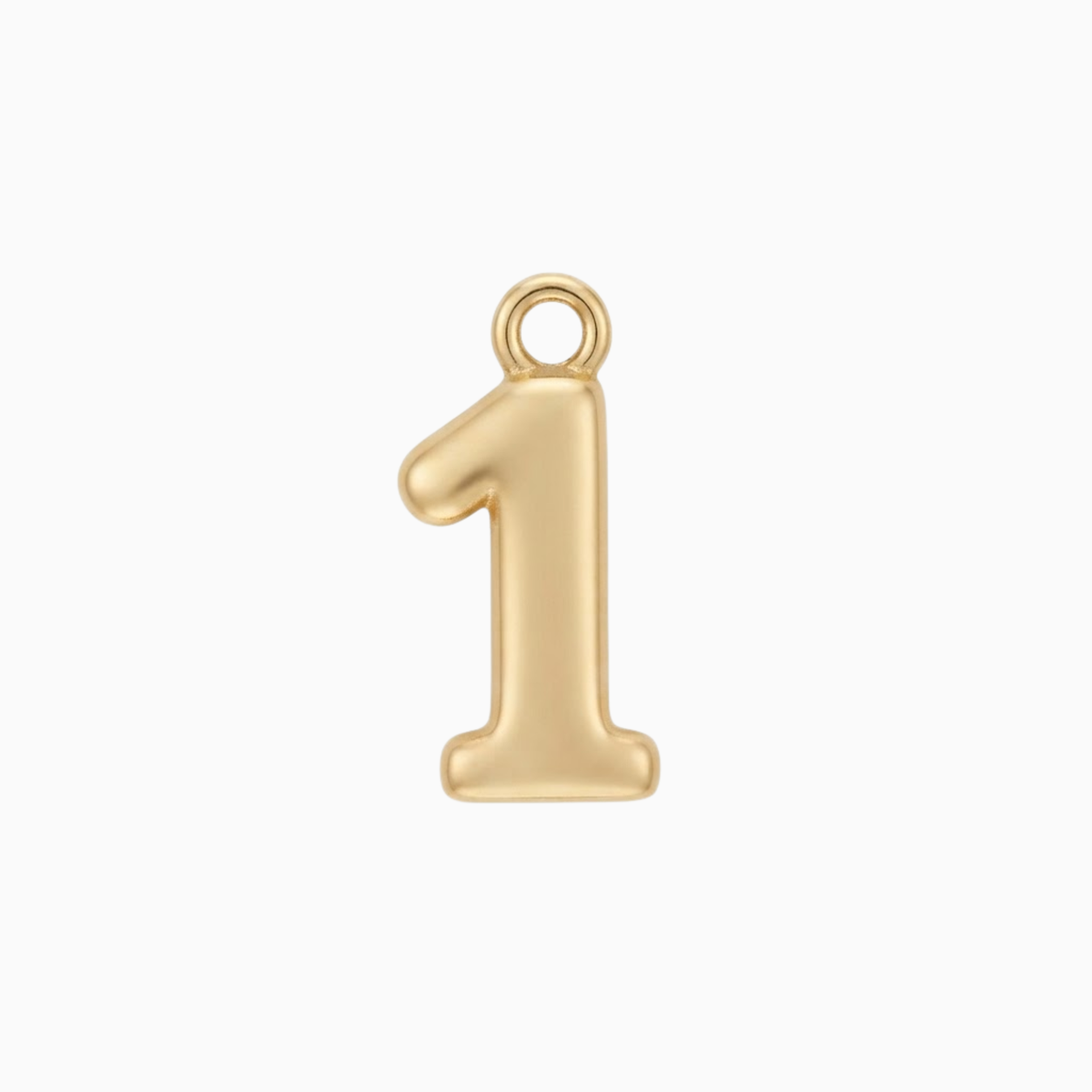 Charms - Goldener Anhänger mit der Blasenzahl 1
