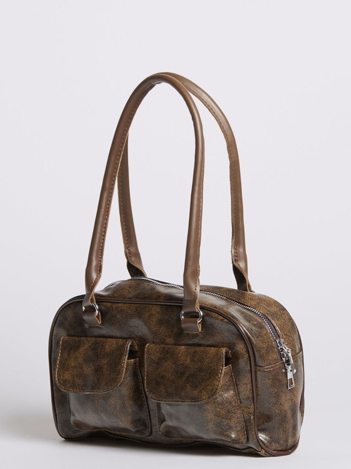 Städtische elegante, abgenutzte Leder-Schultertasche