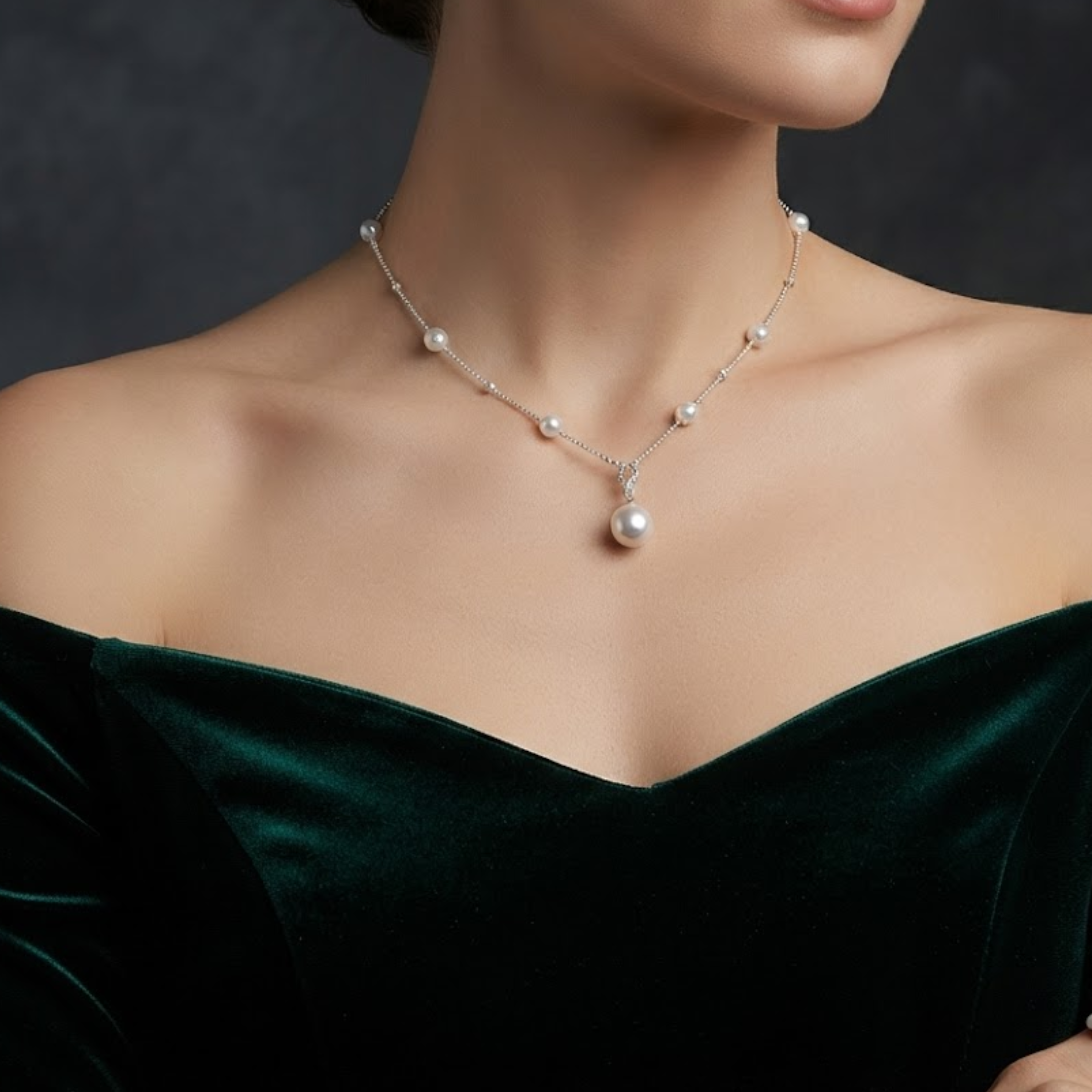 Ivana-Silber-Perlenkette