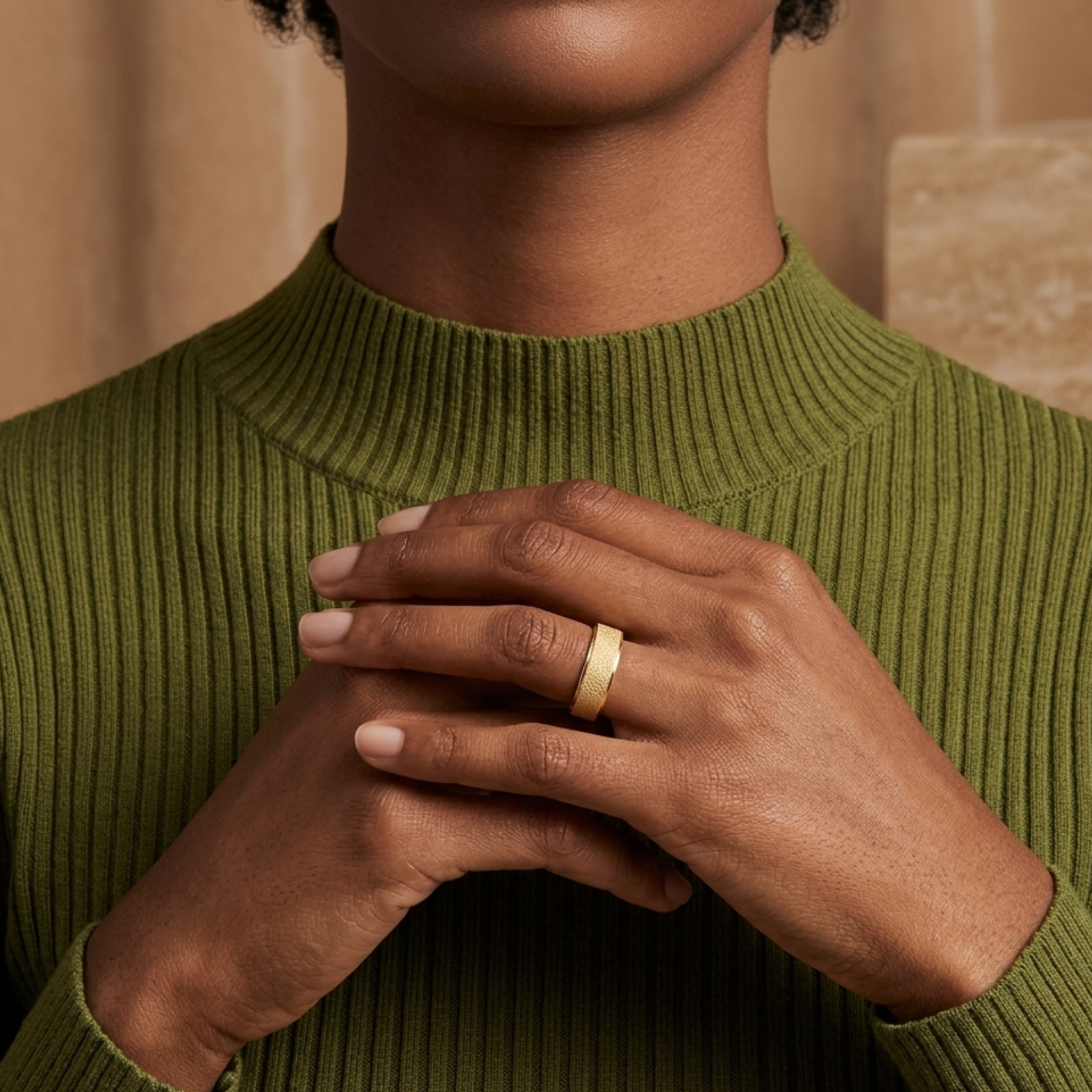 Vibia Brushed Gold Band