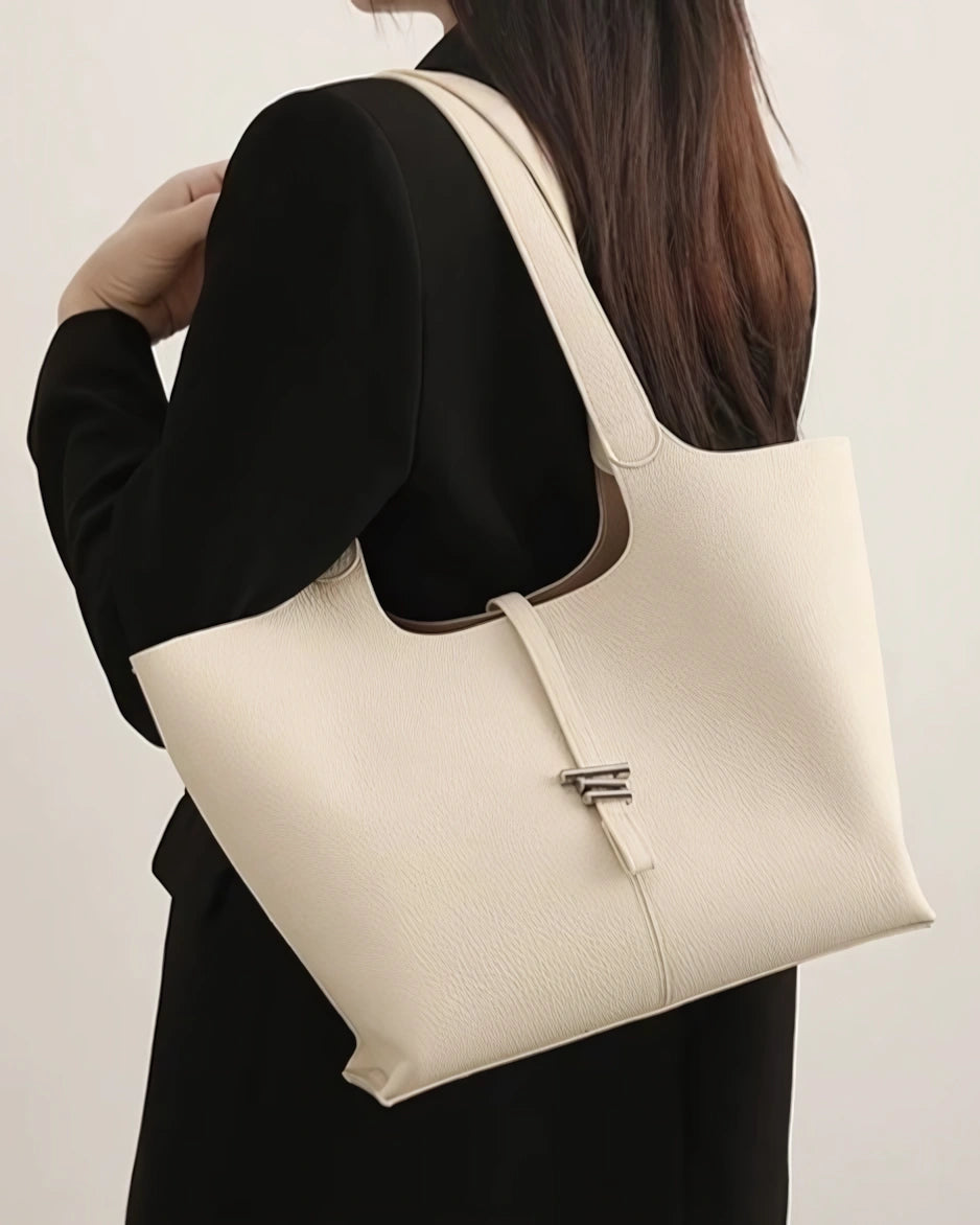 Professional Elegance Leather Laptop Tote