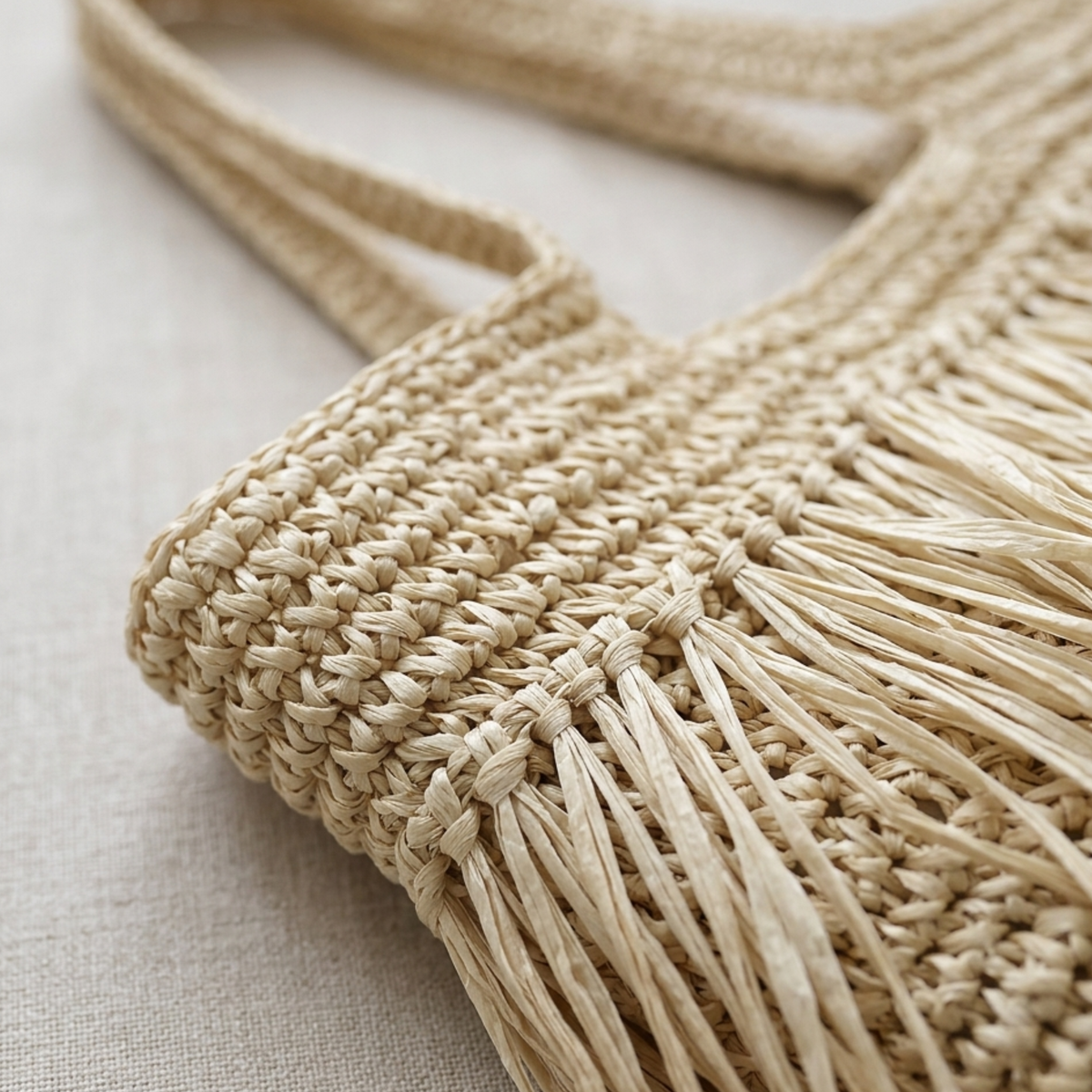 Handwoven Raffia Straw Shoulder Tote Bag – Sustainable Bag