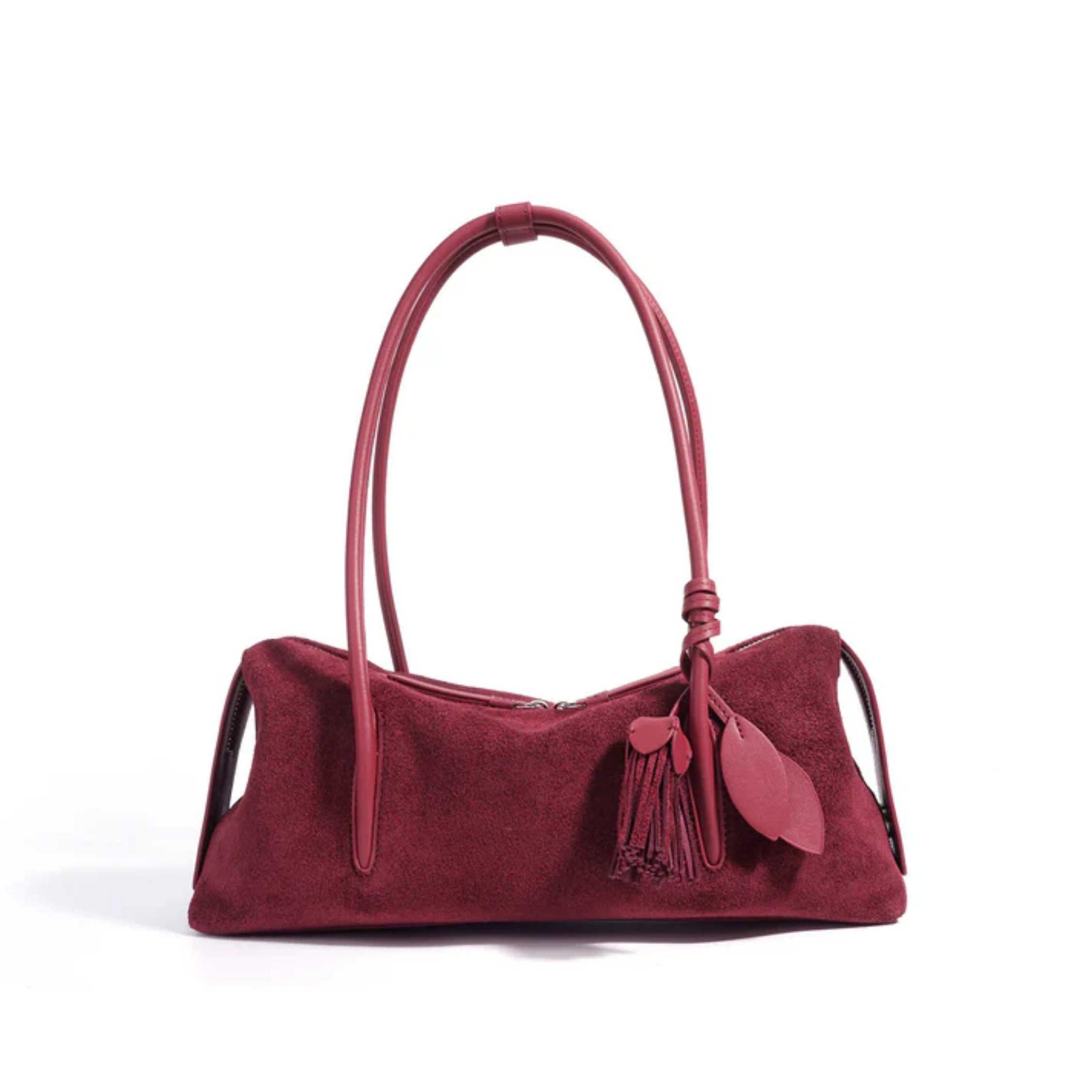 Amaranthe Echtleder Quasten-Anhänger Schulterkissen Tasche