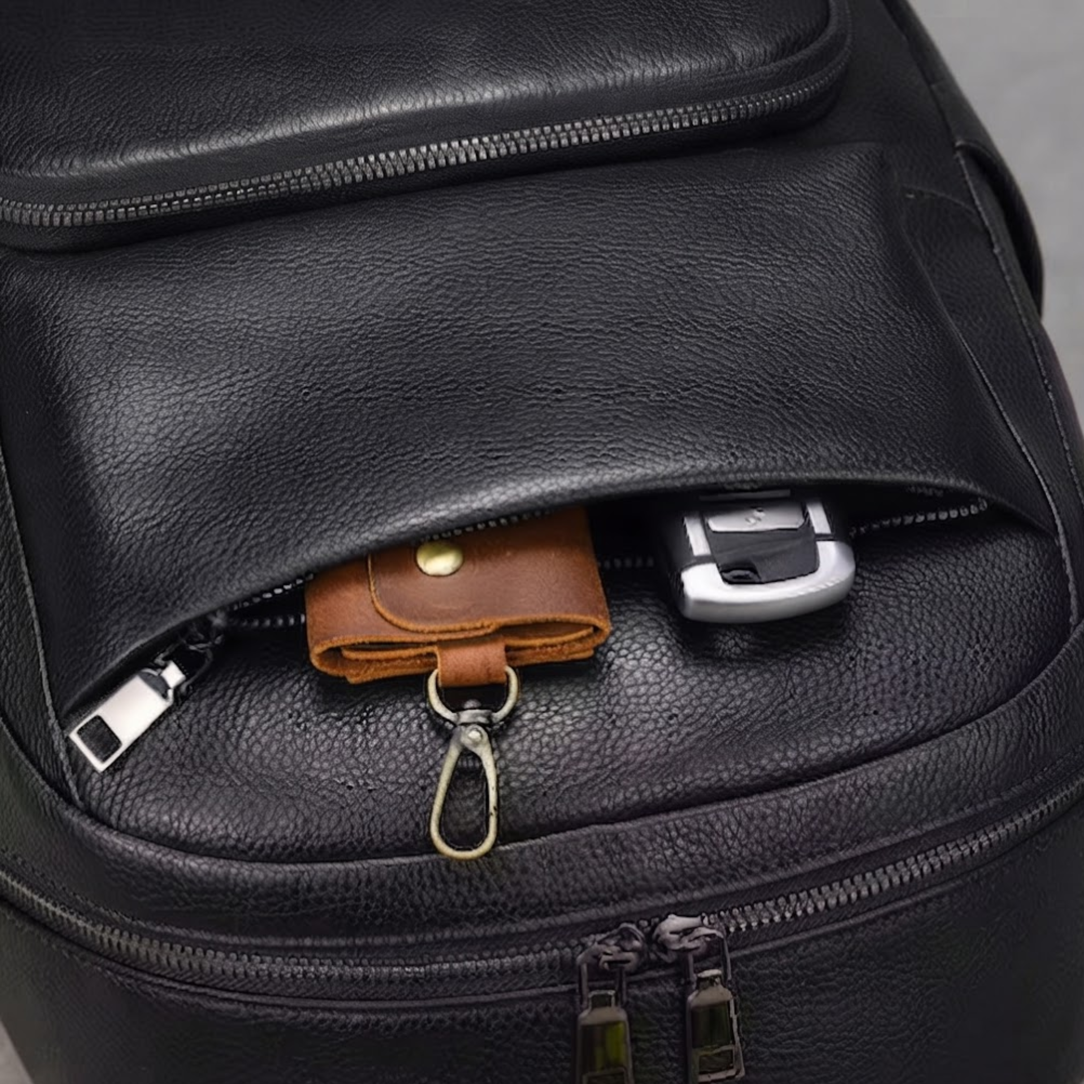 Justiene Genuine Leather Backpack