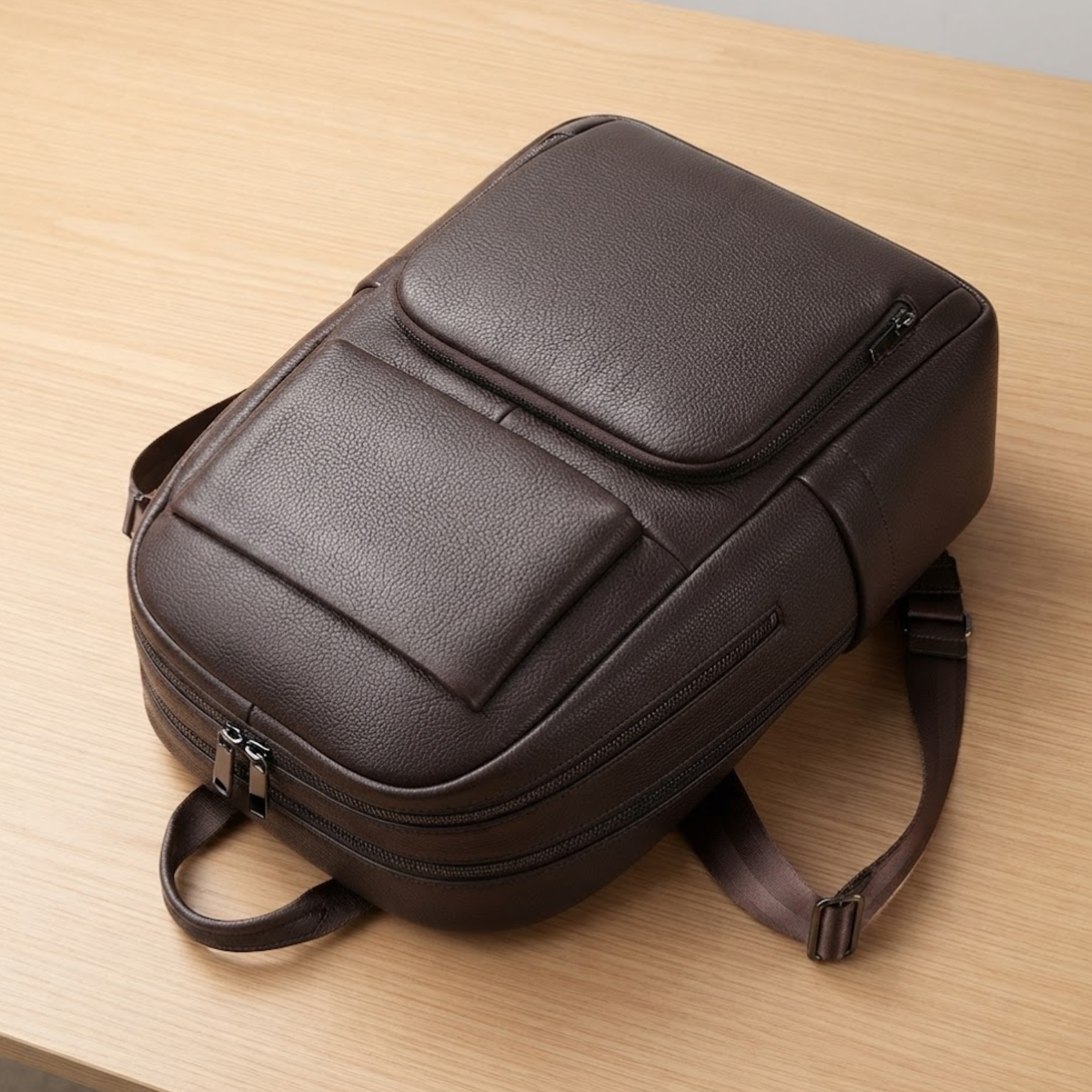 Justiene Genuine Leather Backpack