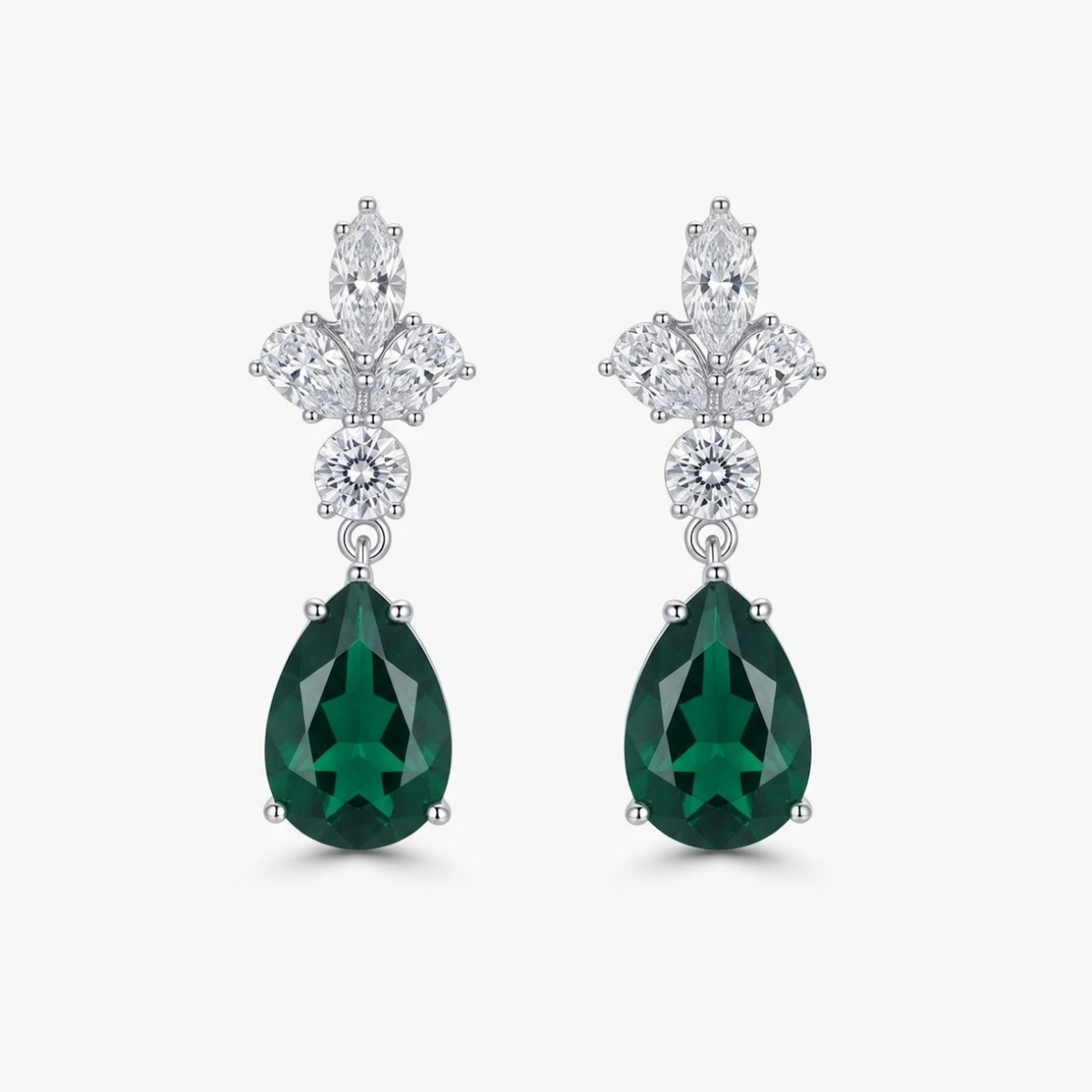 Emilia Emerald Crystal Drop Earrings