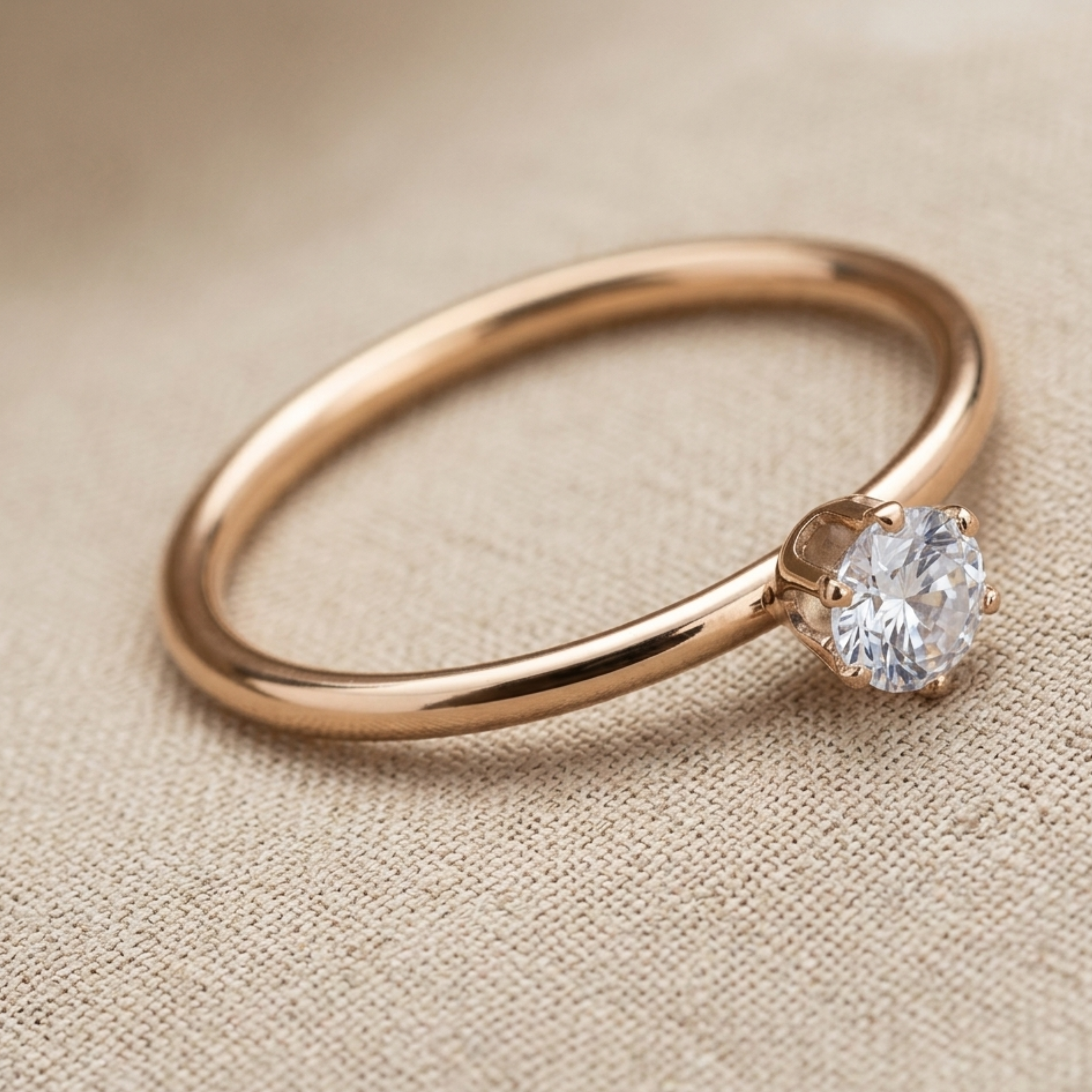 Theia Minimalist Solitaire Ring